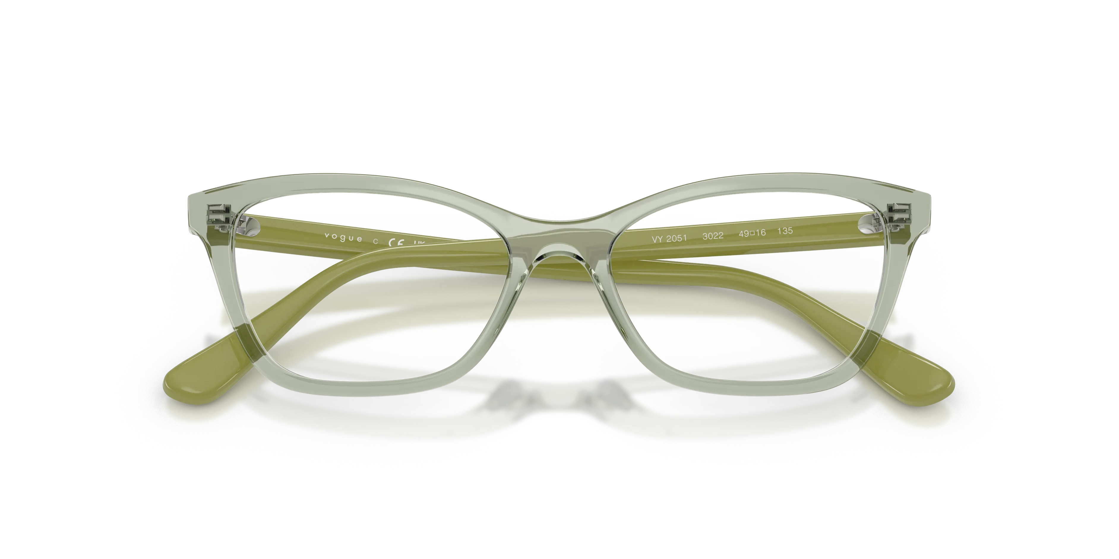 VOGUE EYEWEAR VY2051 3022 Montature da vista Nylon Verde Trasparente Farfalla Normale - immagine 2