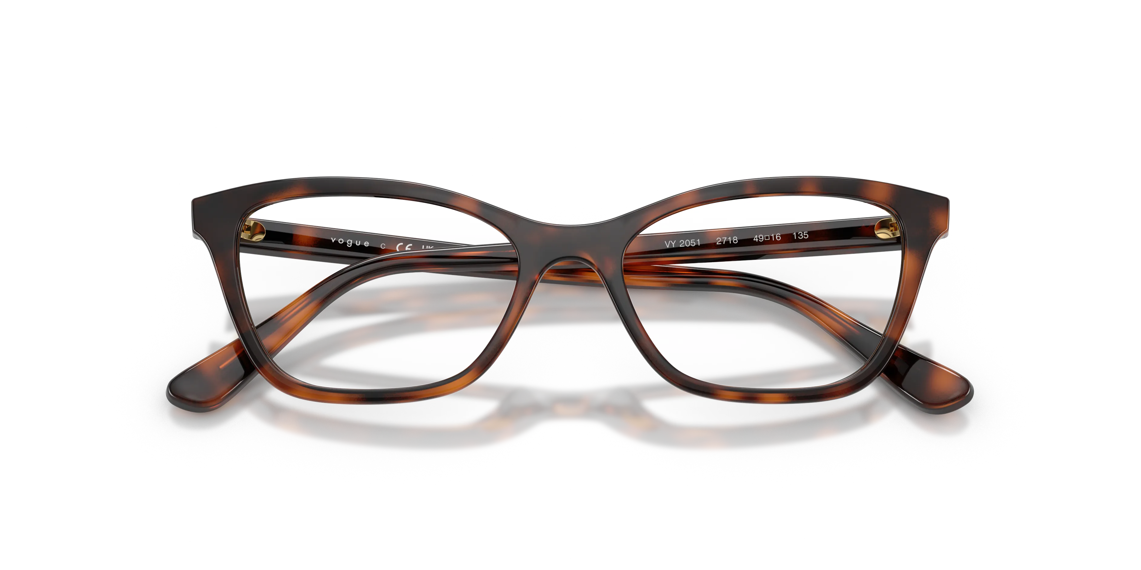 VOGUE EYEWEAR VY2051 2718 Montature da vista Nylon Marrone Trasparente Farfalla Normale - immagine 2