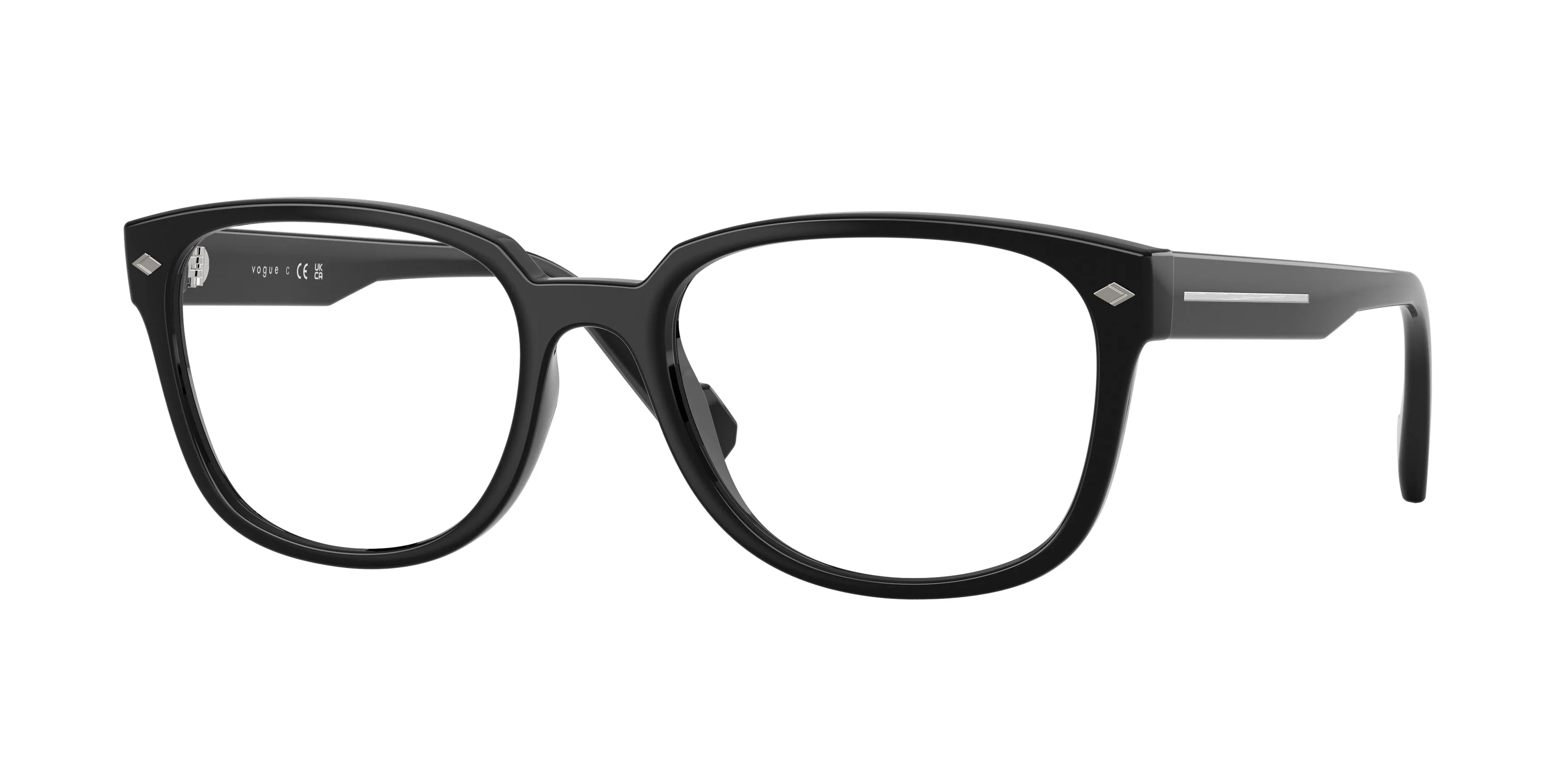 VOGUE EYEWEAR VO5755 W44 Montature da vista Acetato Nero Trasparente Squadrata Normale - immagine 1