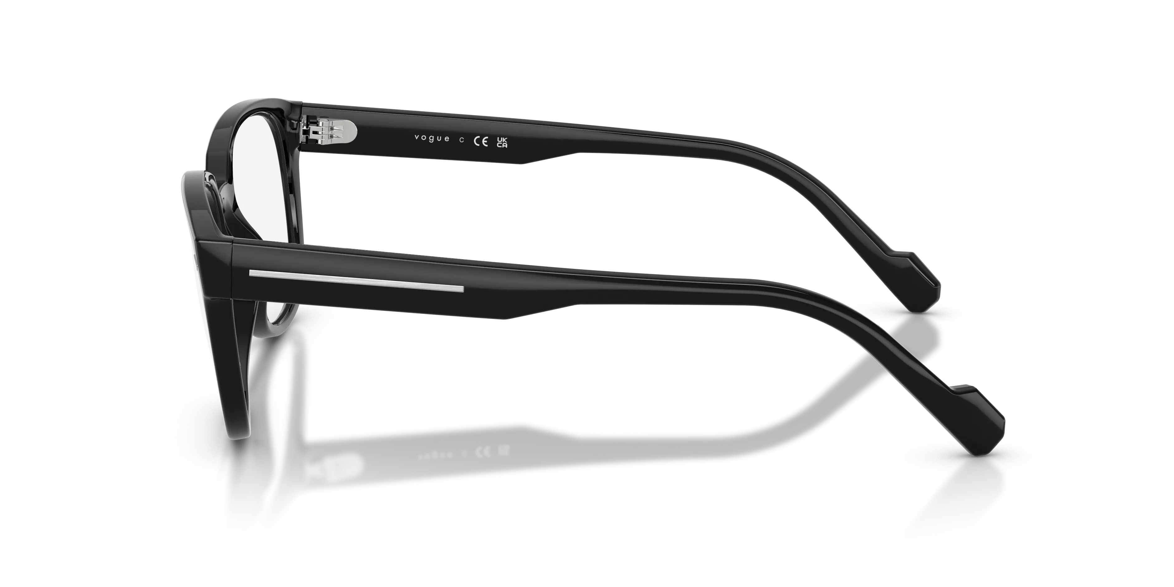 VOGUE EYEWEAR VO5755 W44 Montature da vista Acetato Nero Trasparente Squadrata Normale - immagine 4
