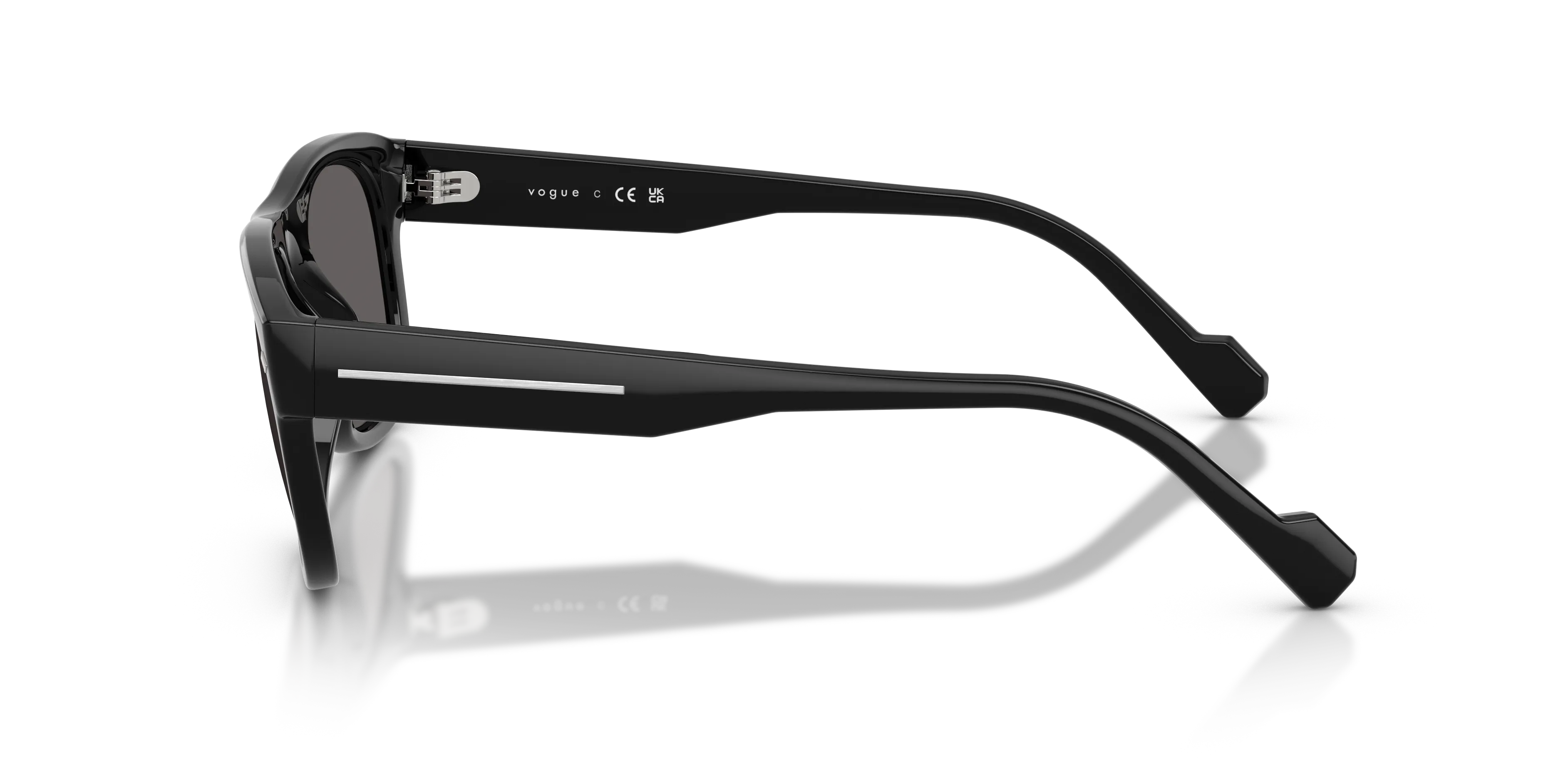 VOGUE EYEWEAR VO5754S W44/87 Occhiali da sole Acetato Nero Grigio Geometrica Normale - immagine 4