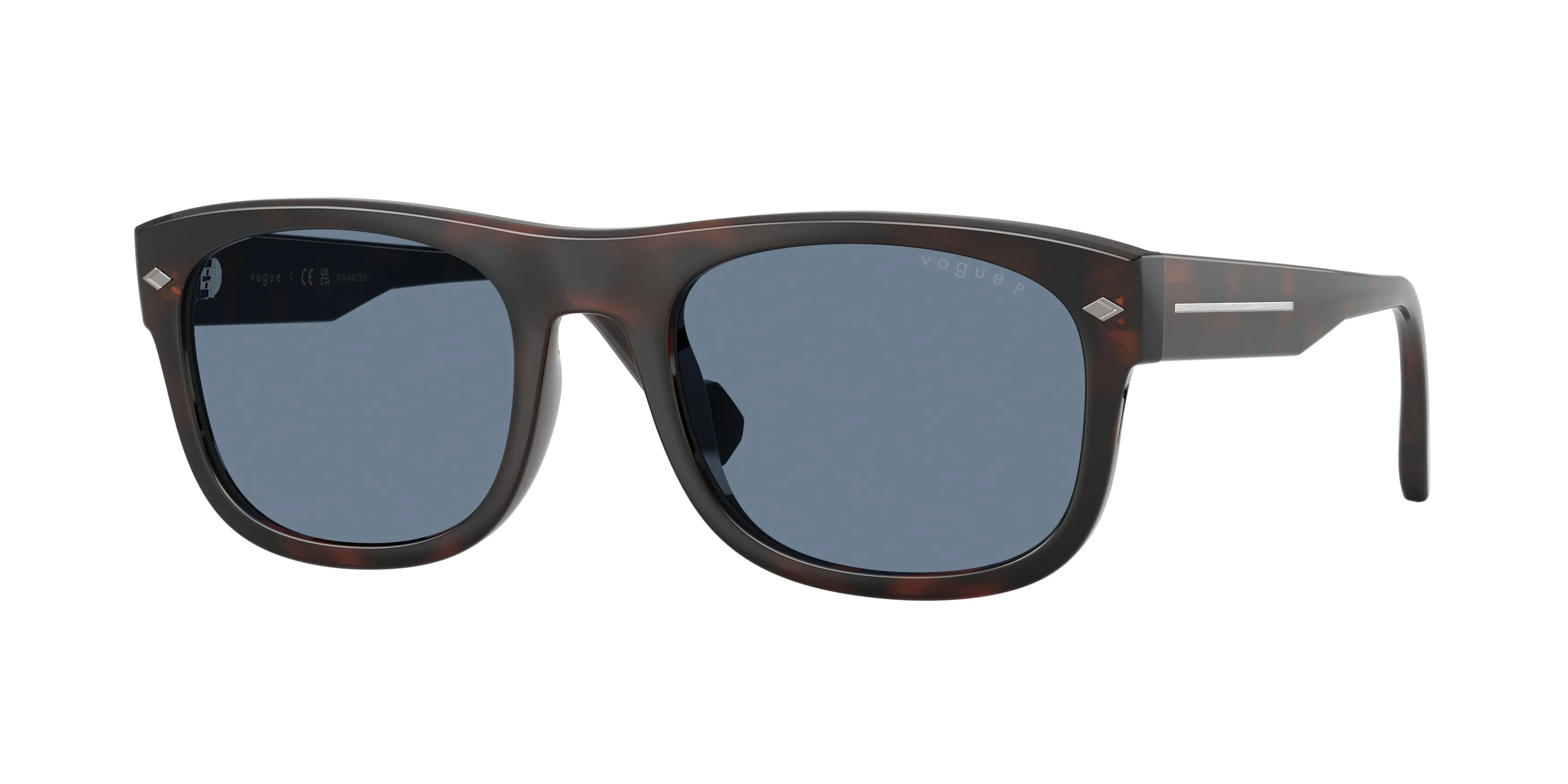 VOGUE EYEWEAR VO5754S 23862V Occhiali da sole Acetato Marrone Blu Geometrica Polarizzata - immagine 1