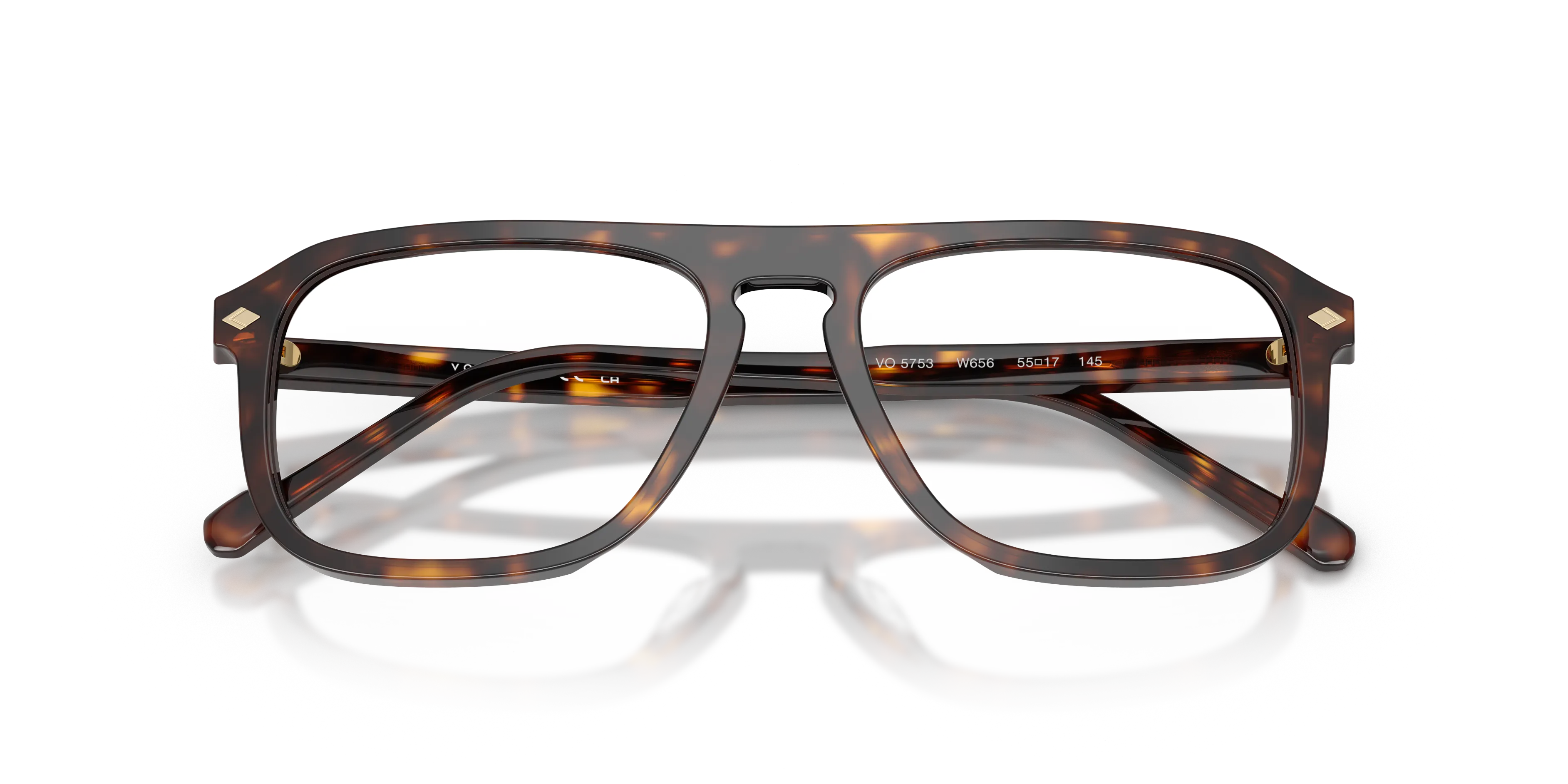 VOGUE EYEWEAR VO5753 W656 Montature da vista Acetato Marrone Trasparente Pillow Normale - immagine 2