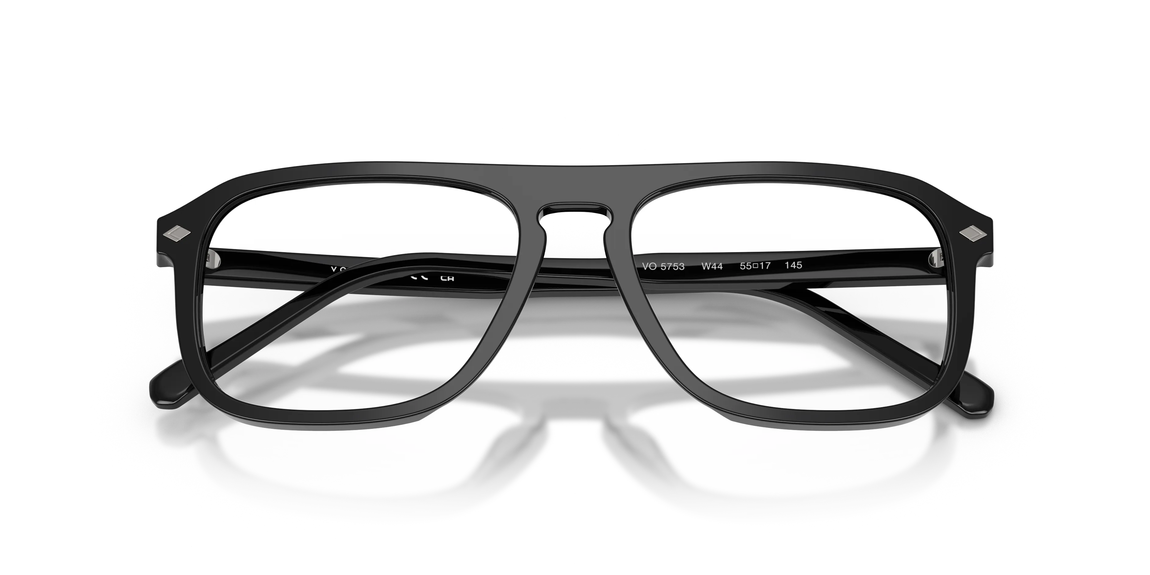 VOGUE EYEWEAR VO5753 W44 Montature da vista Acetato Nero Trasparente Pillow Normale - immagine 2