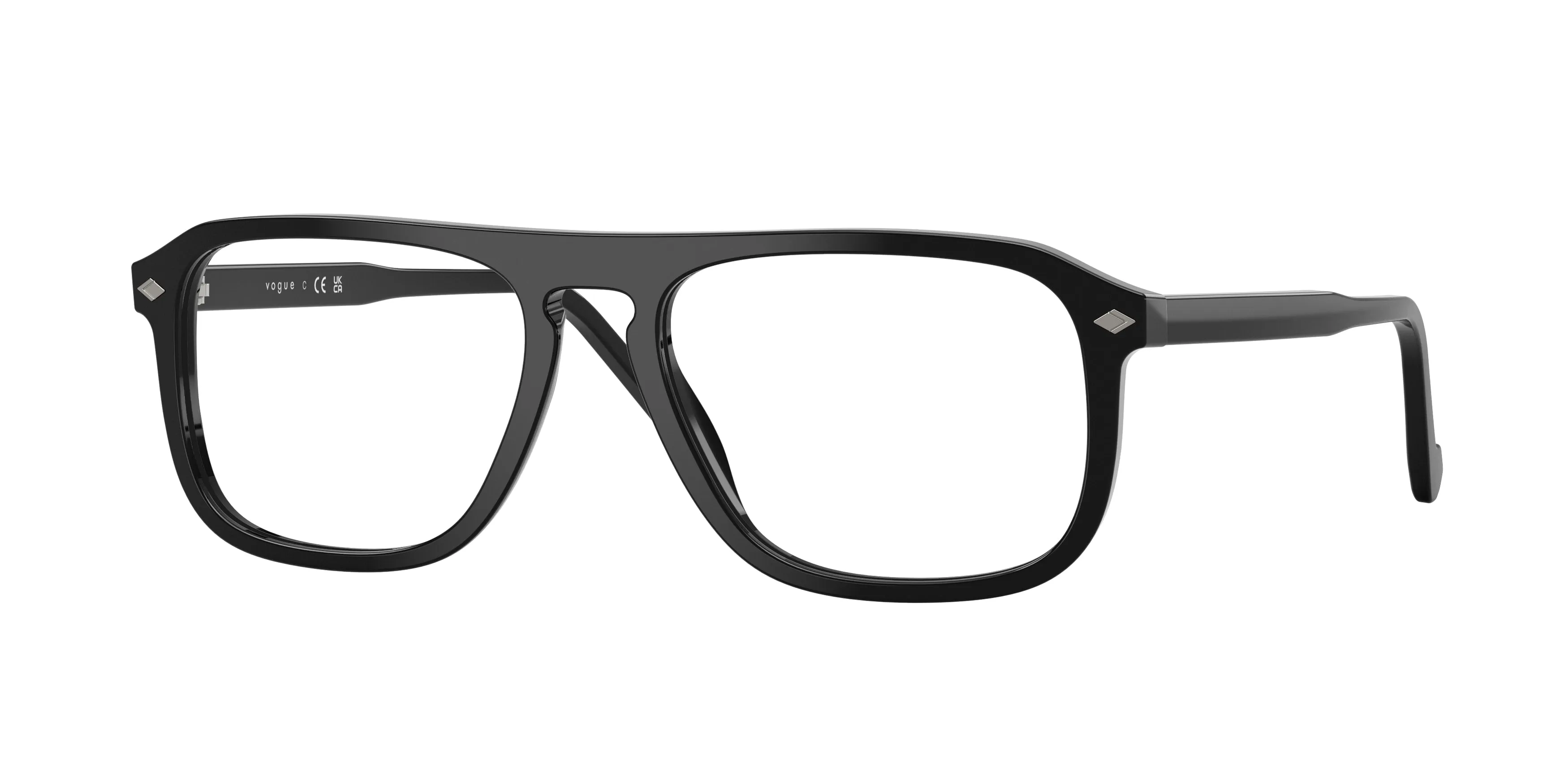 VOGUE EYEWEAR VO5753 W44 Montature da vista Acetato Nero Trasparente Pillow Normale - immagine 1