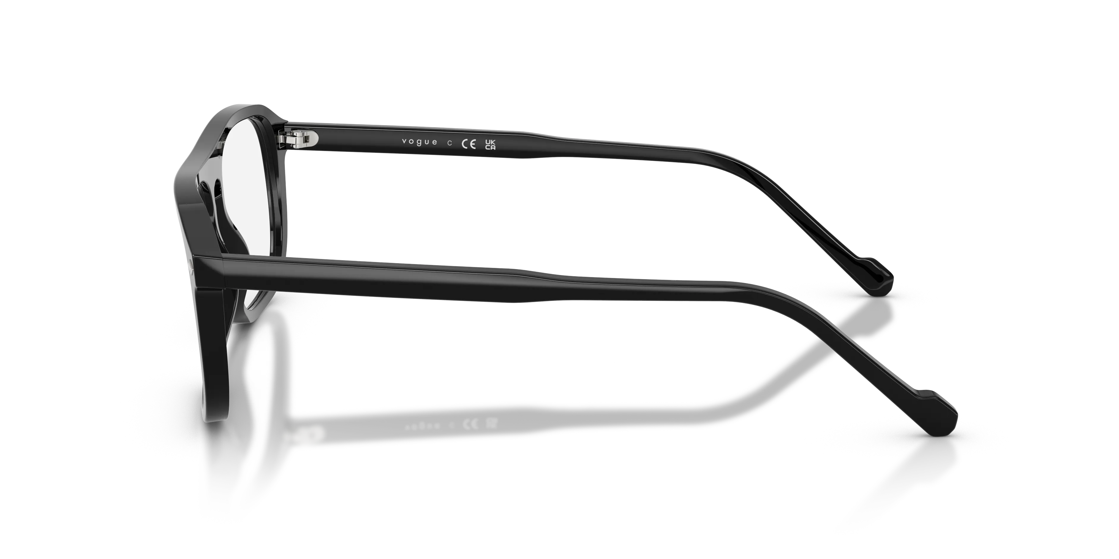 VOGUE EYEWEAR VO5753 W44 Montature da vista Acetato Nero Trasparente Pillow Normale - immagine 4