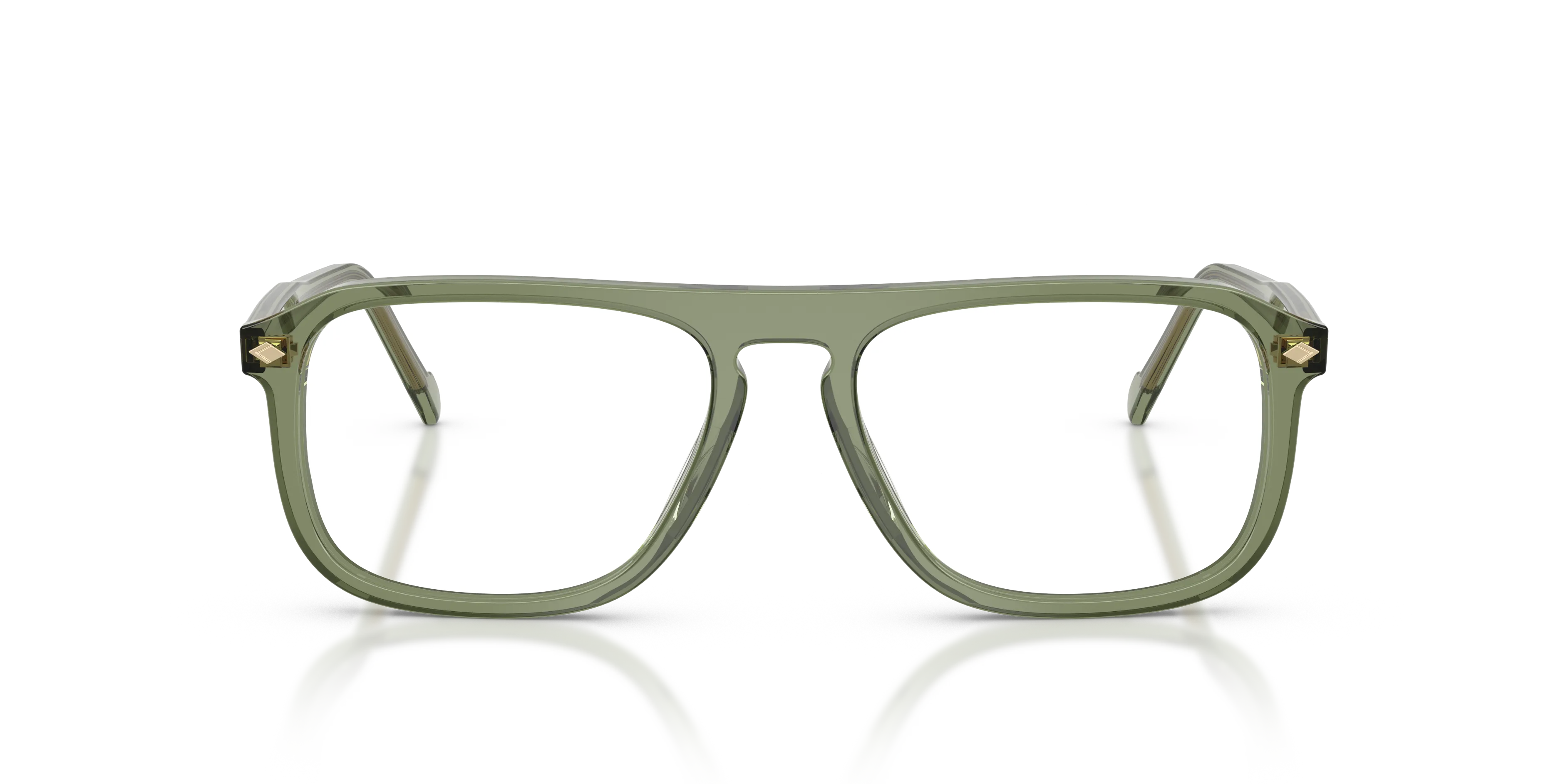 VOGUE EYEWEAR VO5753 2821 Montature da vista Acetato Verde Trasparente Pillow Normale - immagine 3
