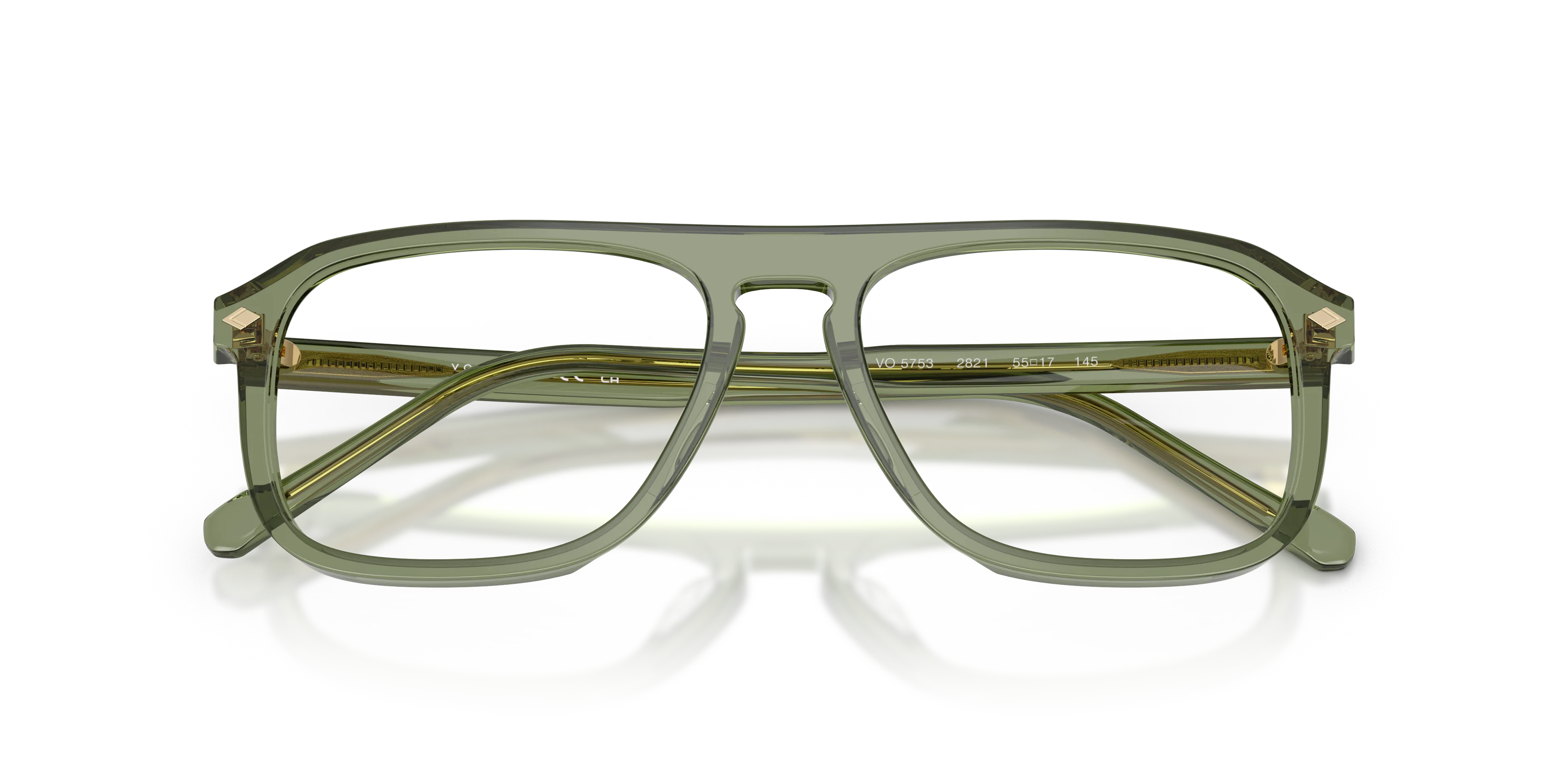 VOGUE EYEWEAR VO5753 2821 Montature da vista Acetato Verde Trasparente Pillow Normale - immagine 2