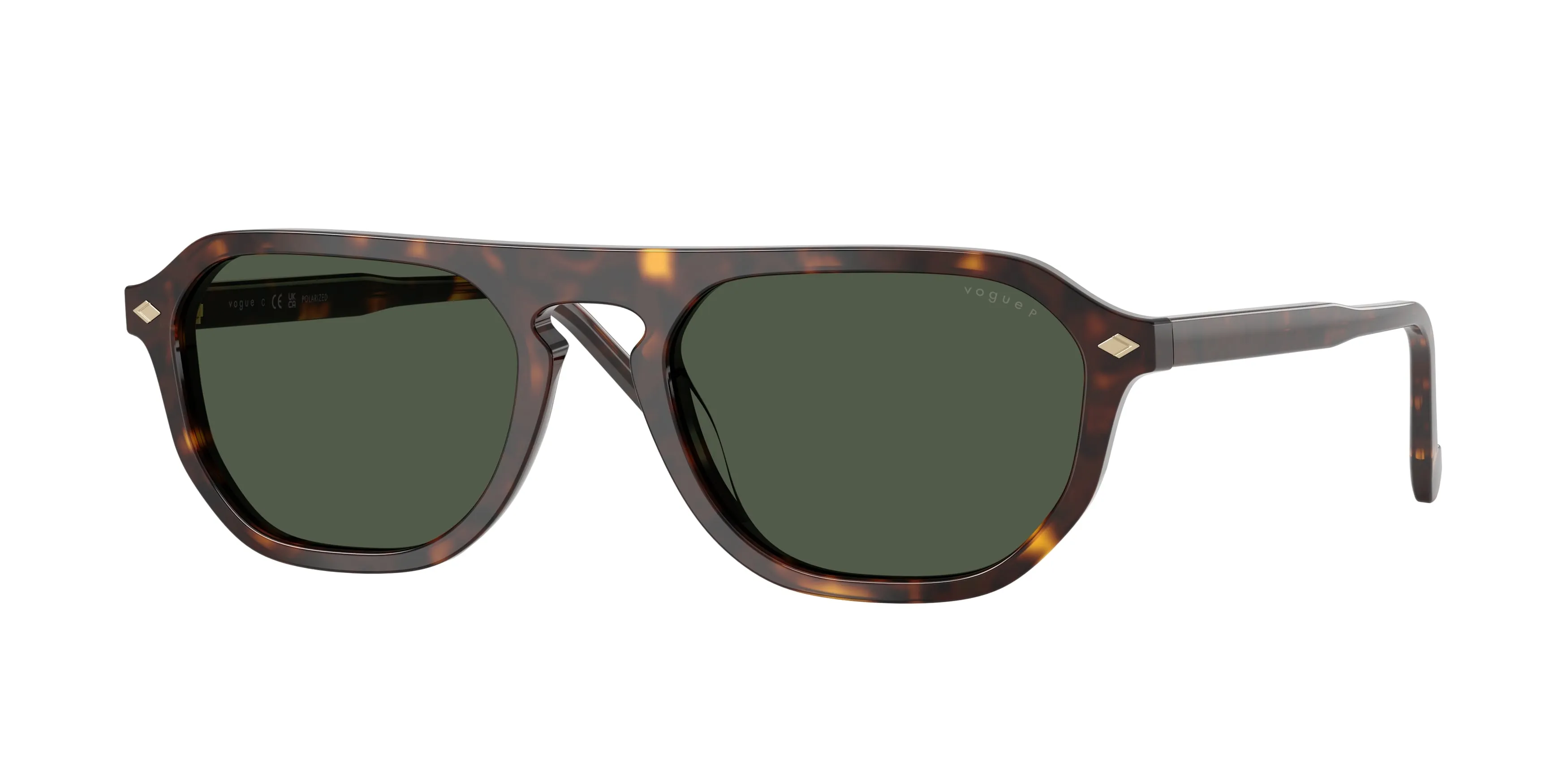 VOGUE EYEWEAR VO5752S W6569A Occhiali da sole Acetato Marrone Verde Pillow Polarizzata - immagine 1