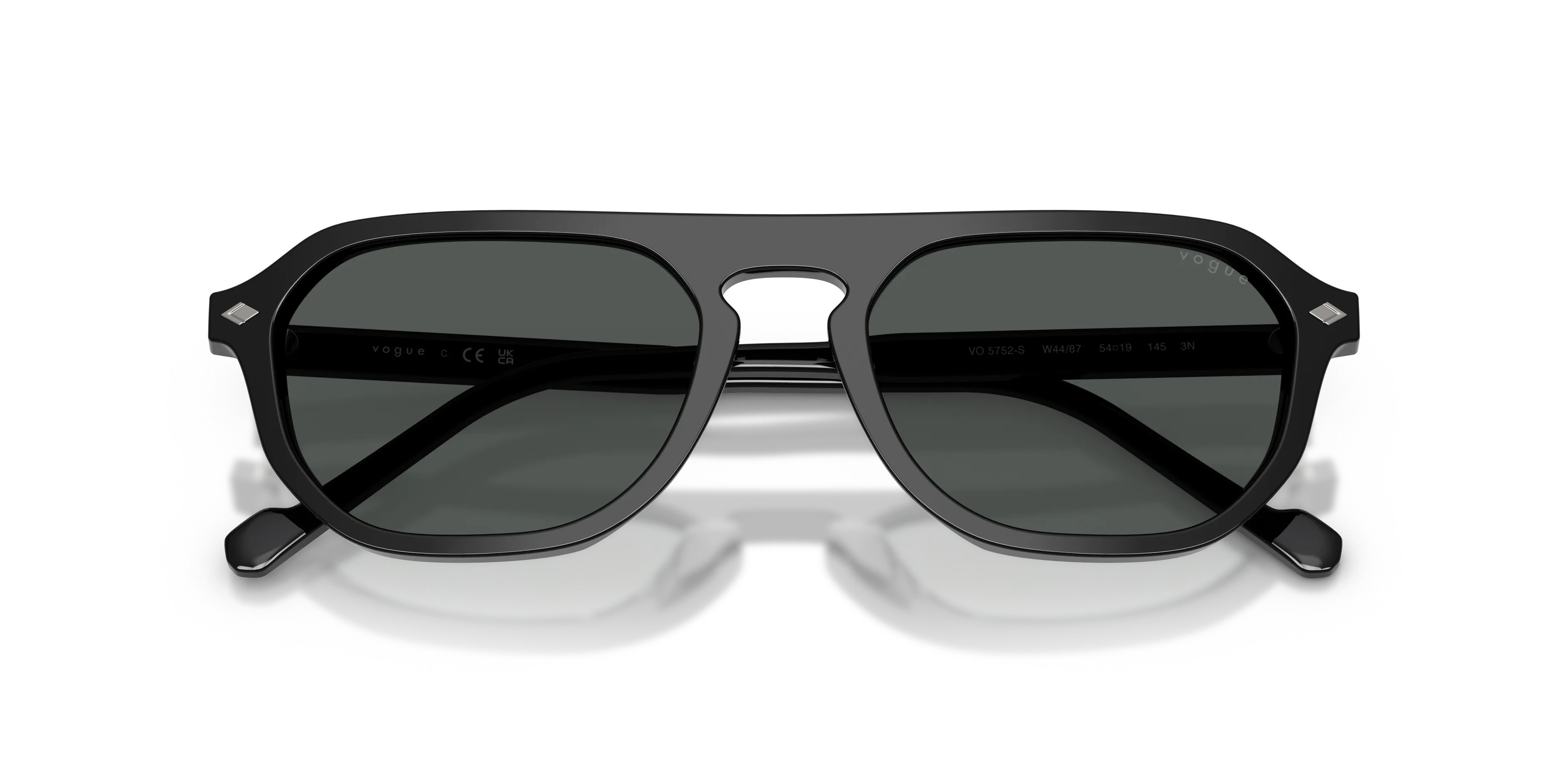 VOGUE EYEWEAR VO5752S W44/87 Occhiali da sole Acetato Nero Grigio Pillow Normale - immagine 2