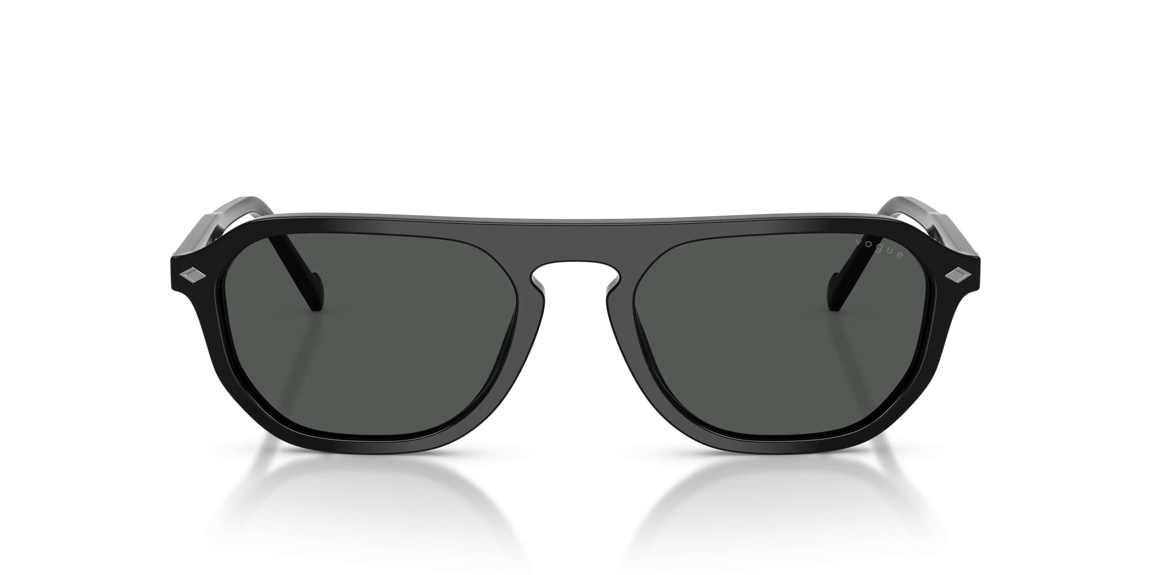 VOGUE EYEWEAR VO5752S W44/87 Occhiali da sole Acetato Nero Grigio Pillow Normale - immagine 3