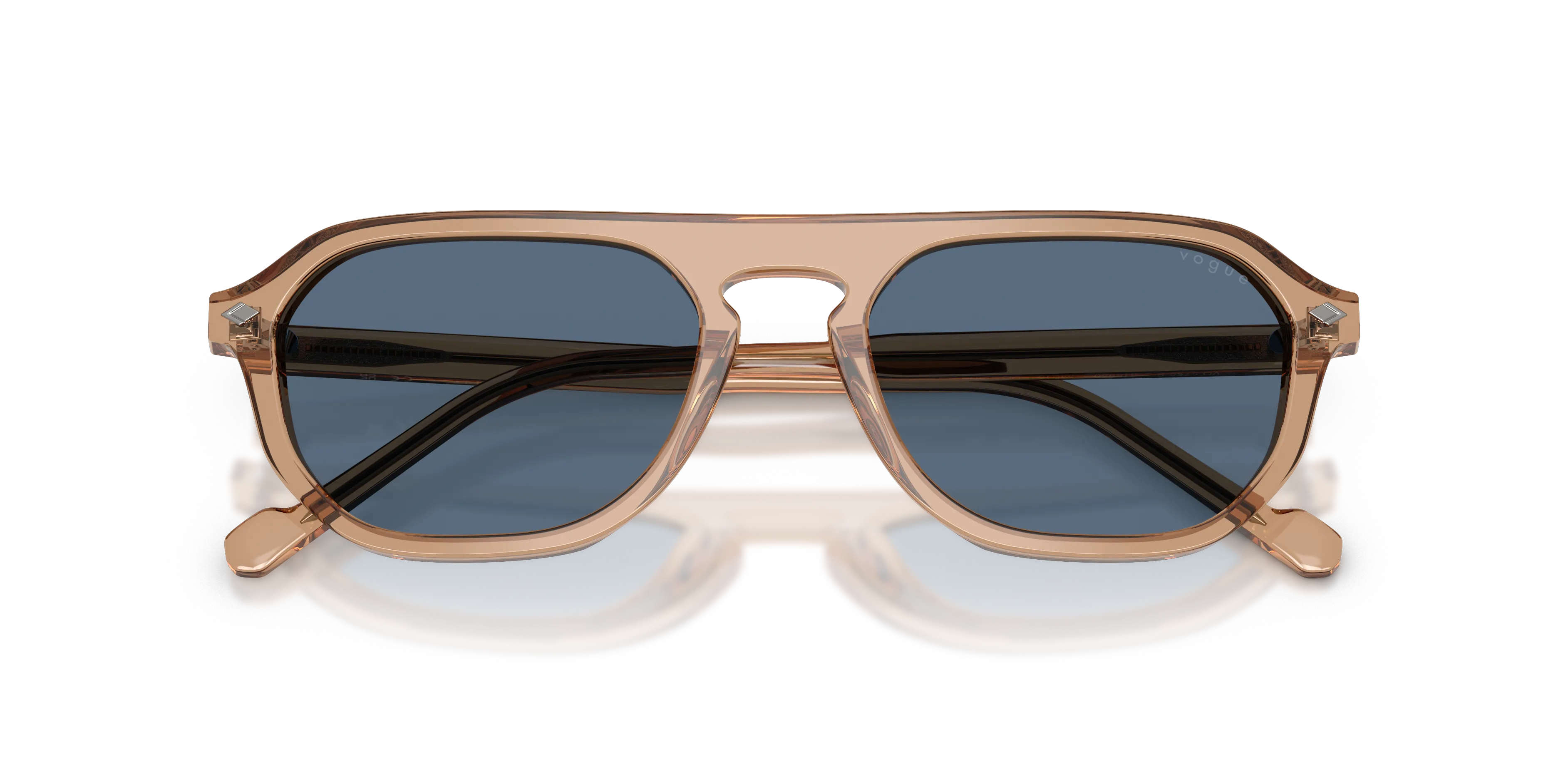 VOGUE EYEWEAR VO5752S 318980 Occhiali da sole Acetato Marrone Blu Pillow Normale - immagine 2