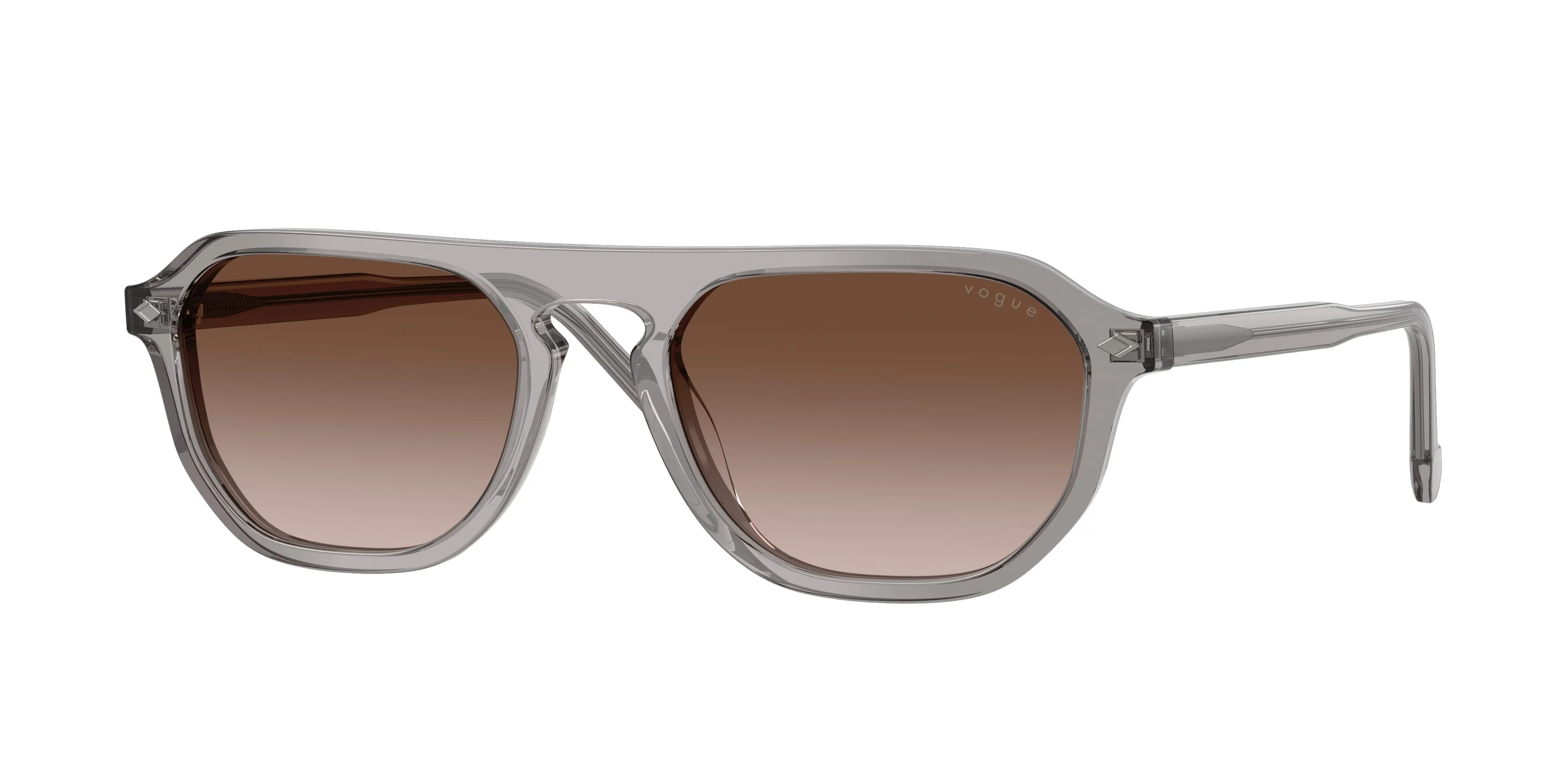 VOGUE EYEWEAR VO5752S 282013 Occhiali da sole Acetato Grigio Marrone Pillow Normale Sfumato - immagine 1