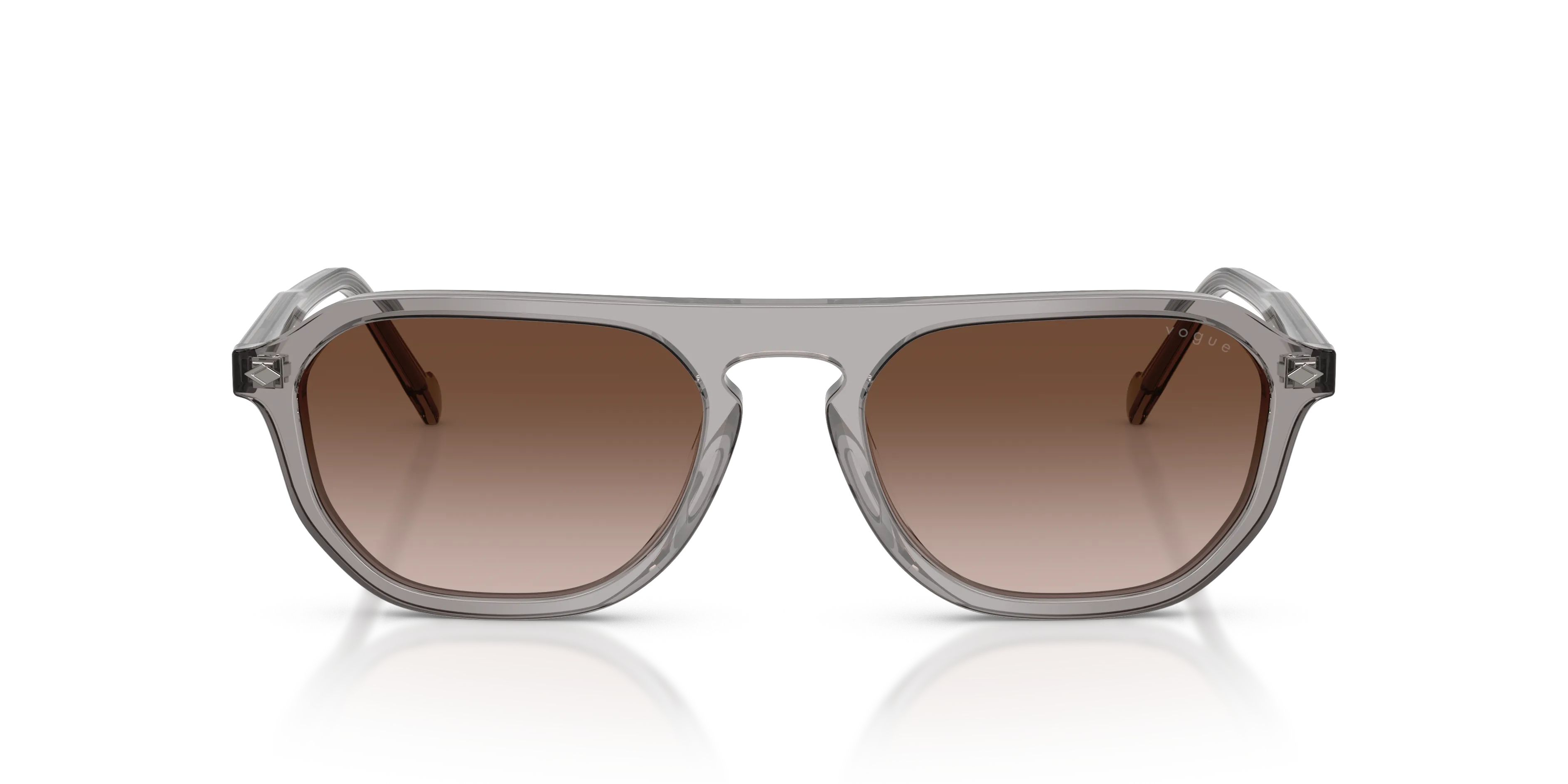 VOGUE EYEWEAR VO5752S 282013 Occhiali da sole Acetato Grigio Marrone Pillow Normale Sfumato - immagine 3