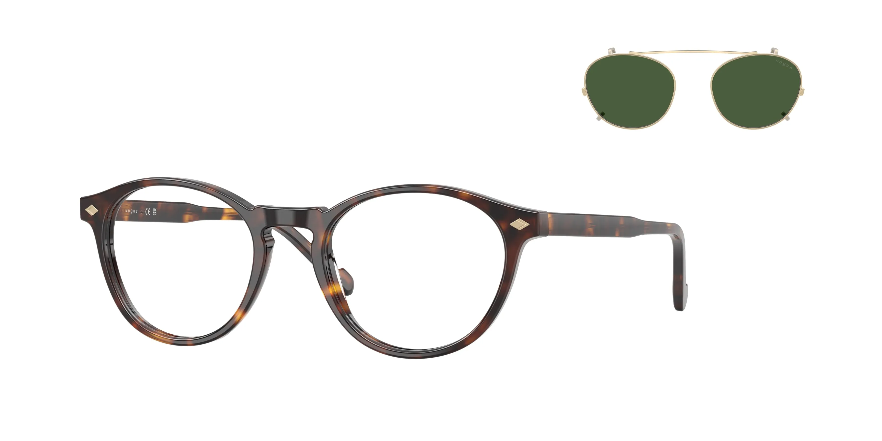 VOGUE EYEWEAR VO5751S W6561W Occhiali da sole Acetato Marrone Trasparente Pantos Normale - immagine 1