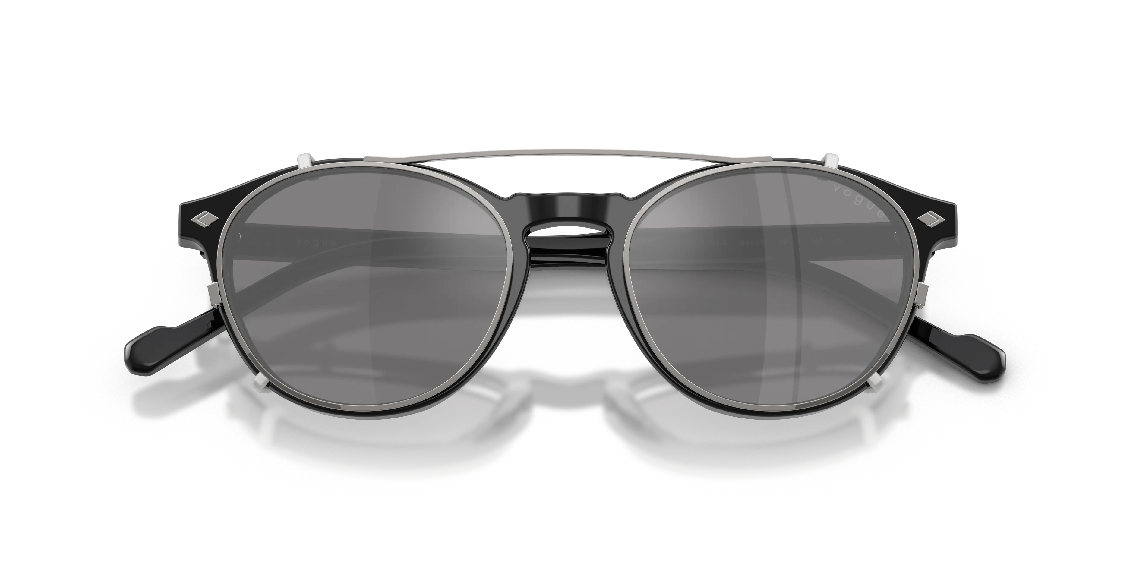 VOGUE EYEWEAR VO5751S W44/1W Occhiali da sole Acetato Nero Trasparente Pantos Normale - immagine 2