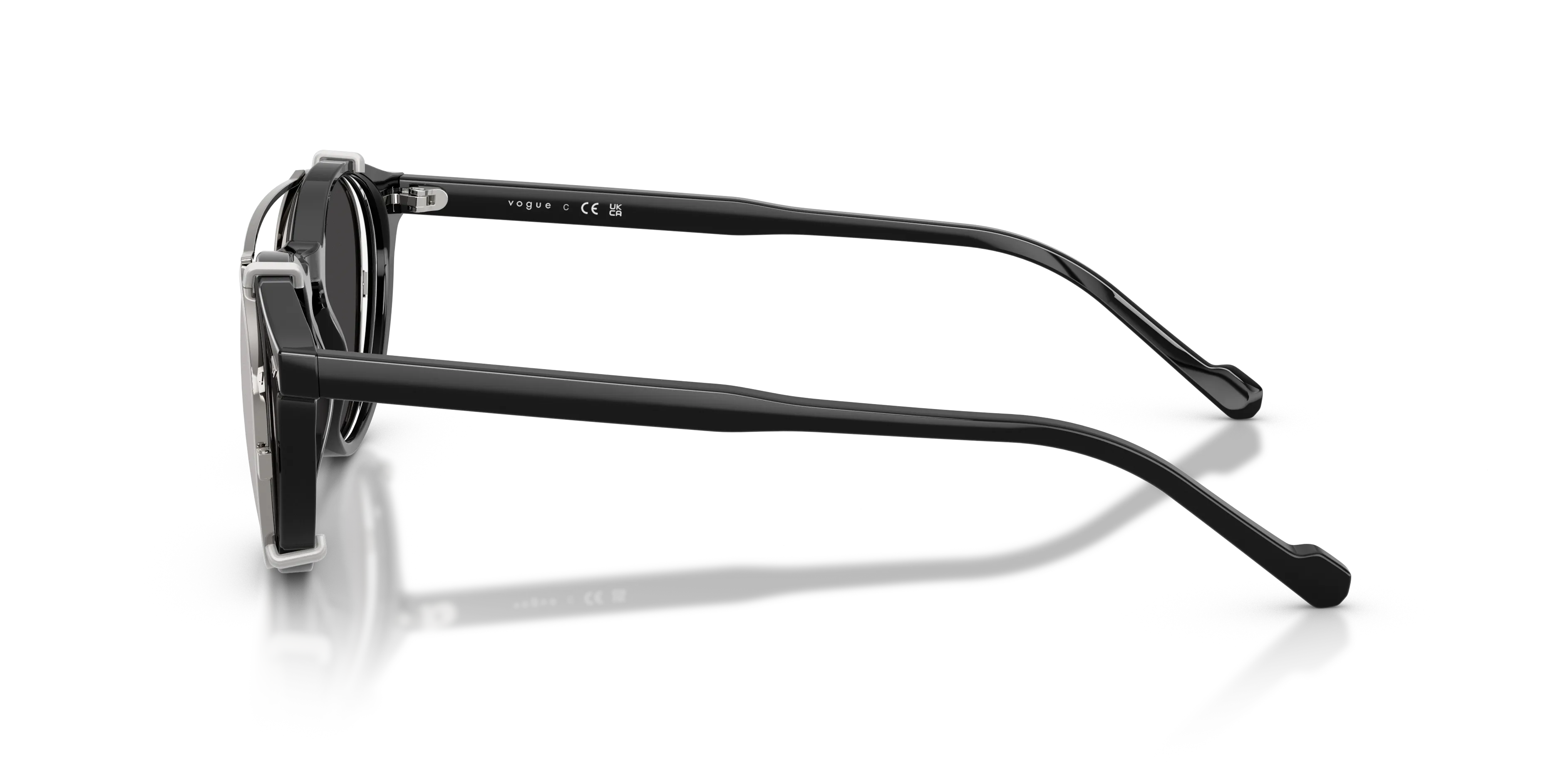 VOGUE EYEWEAR VO5751S W44/1W Occhiali da sole Acetato Nero Trasparente Pantos Normale - immagine 4