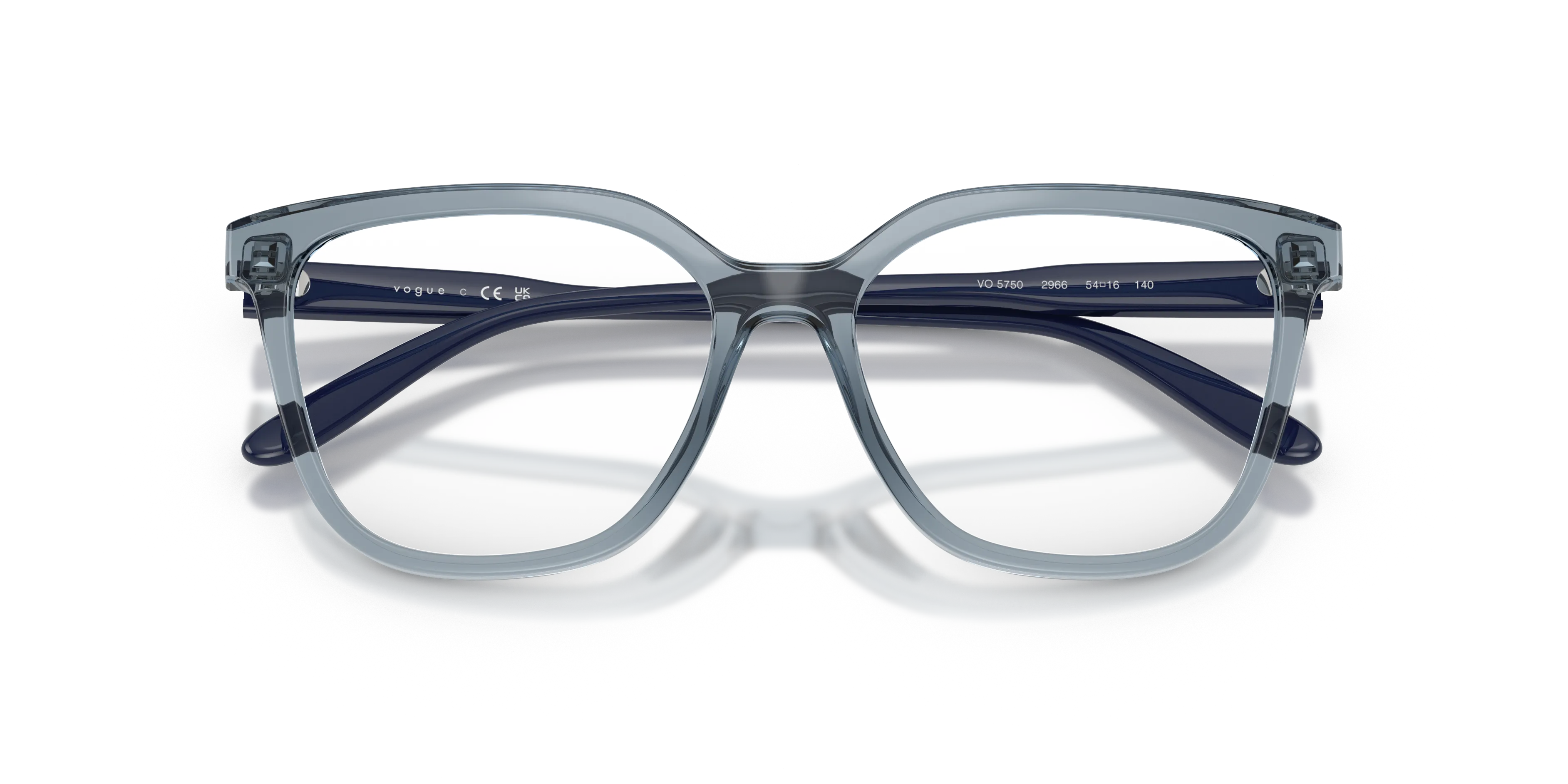 VOGUE EYEWEAR VO5750 2966 Montature da vista Nylon Blu Trasparente Squadrata Normale - immagine 2
