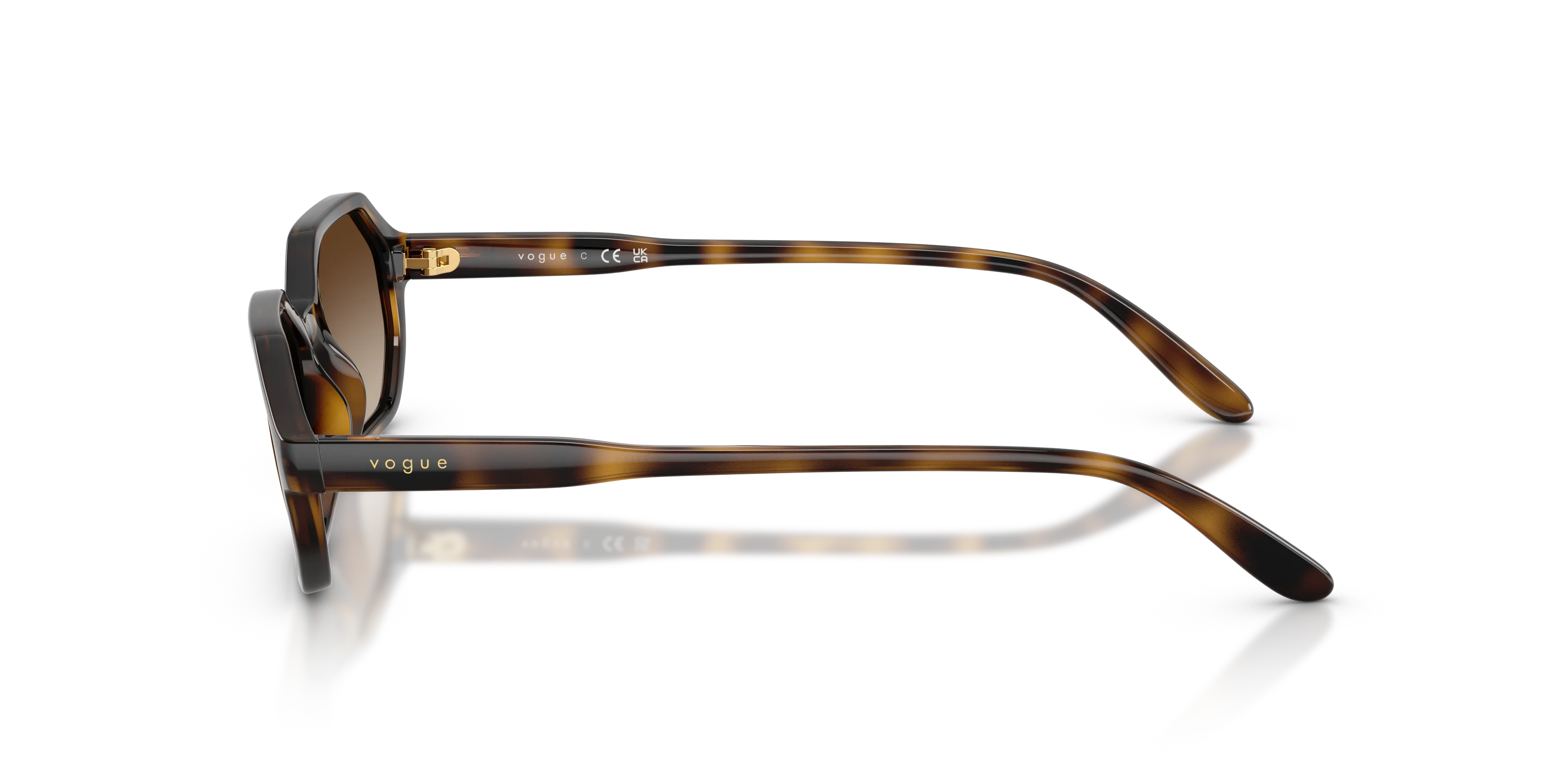 VOGUE EYEWEAR VO5749S W65613 Occhiali da sole Nylon Marrone Marrone Geometrica Normale Sfumato - immagine 4