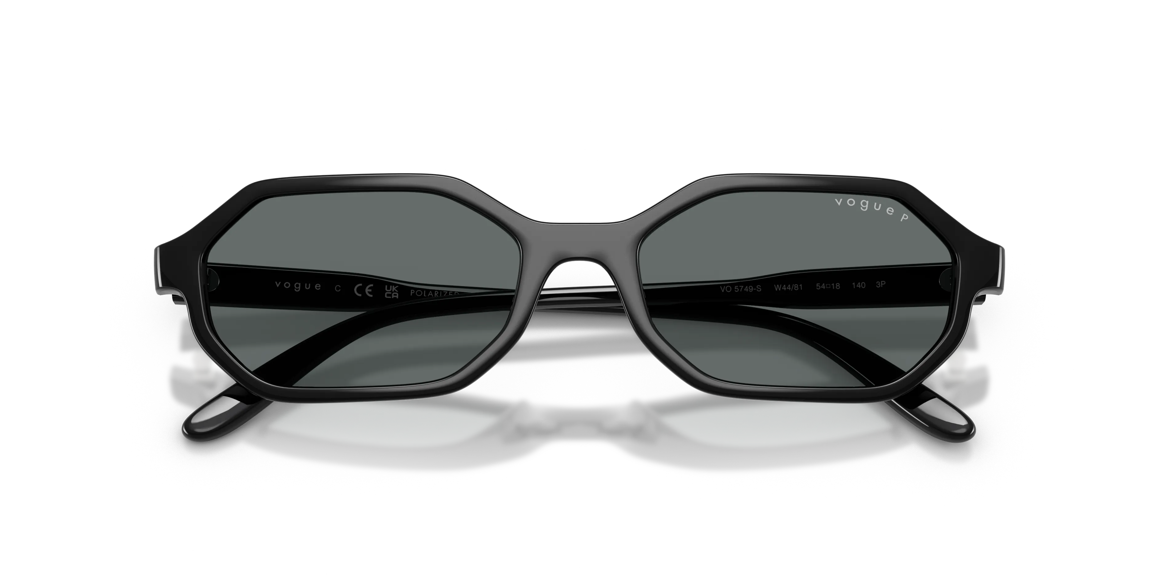 VOGUE EYEWEAR VO5749S W44/81 Occhiali da sole Nylon Nero Grigio Geometrica Polarizzata - immagine 2