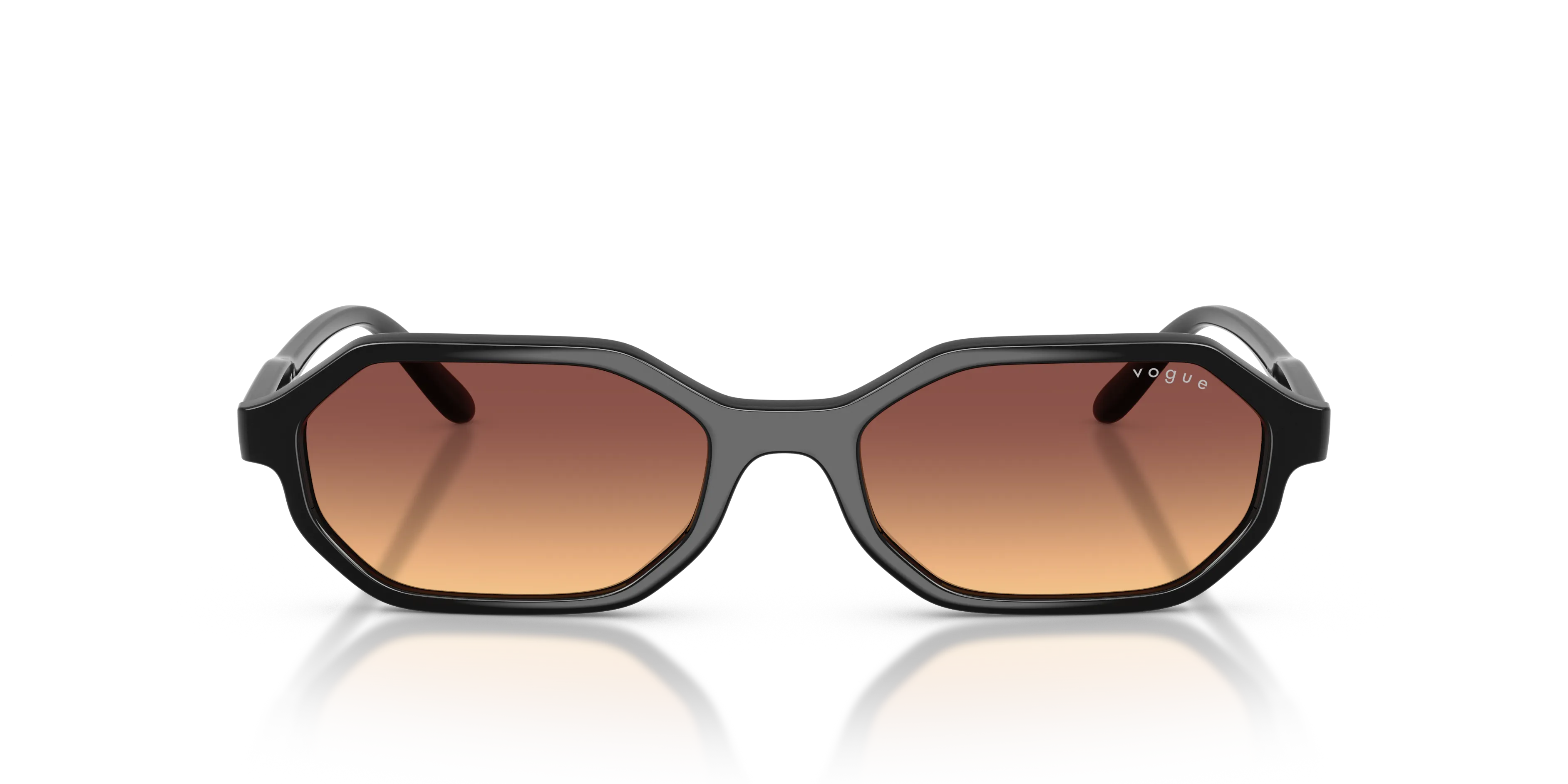 VOGUE EYEWEAR VO5749S W44/78 Occhiali da sole Nylon Nero Arancione Geometrica Normale Sfumato - immagine 3