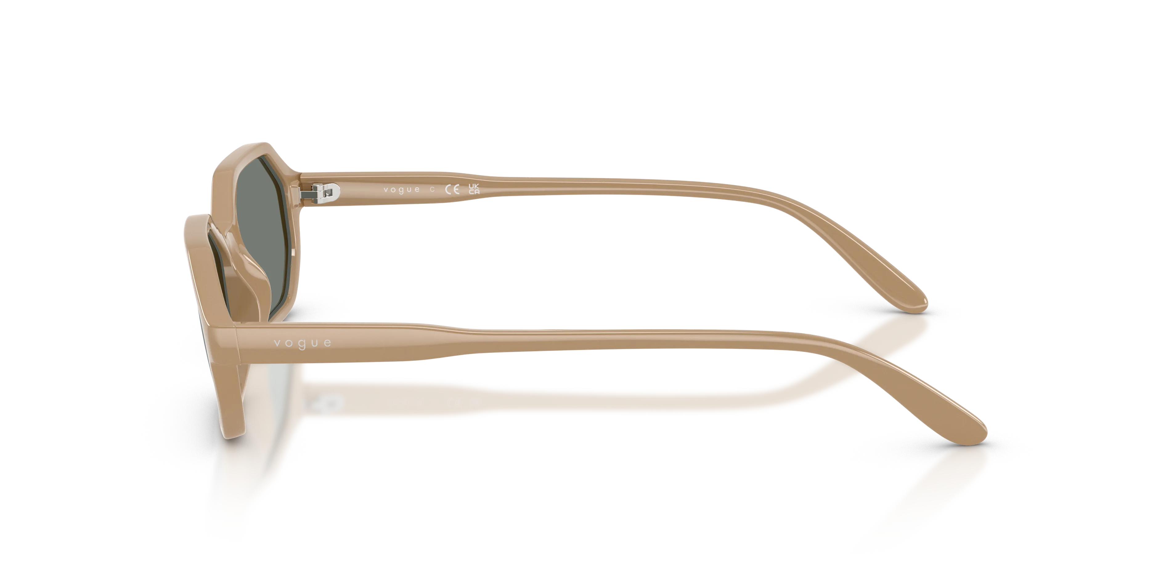 VOGUE EYEWEAR VO5749S 33261N Occhiali da sole Nylon Marrone Azzurro Geometrica Specchiate - immagine 4