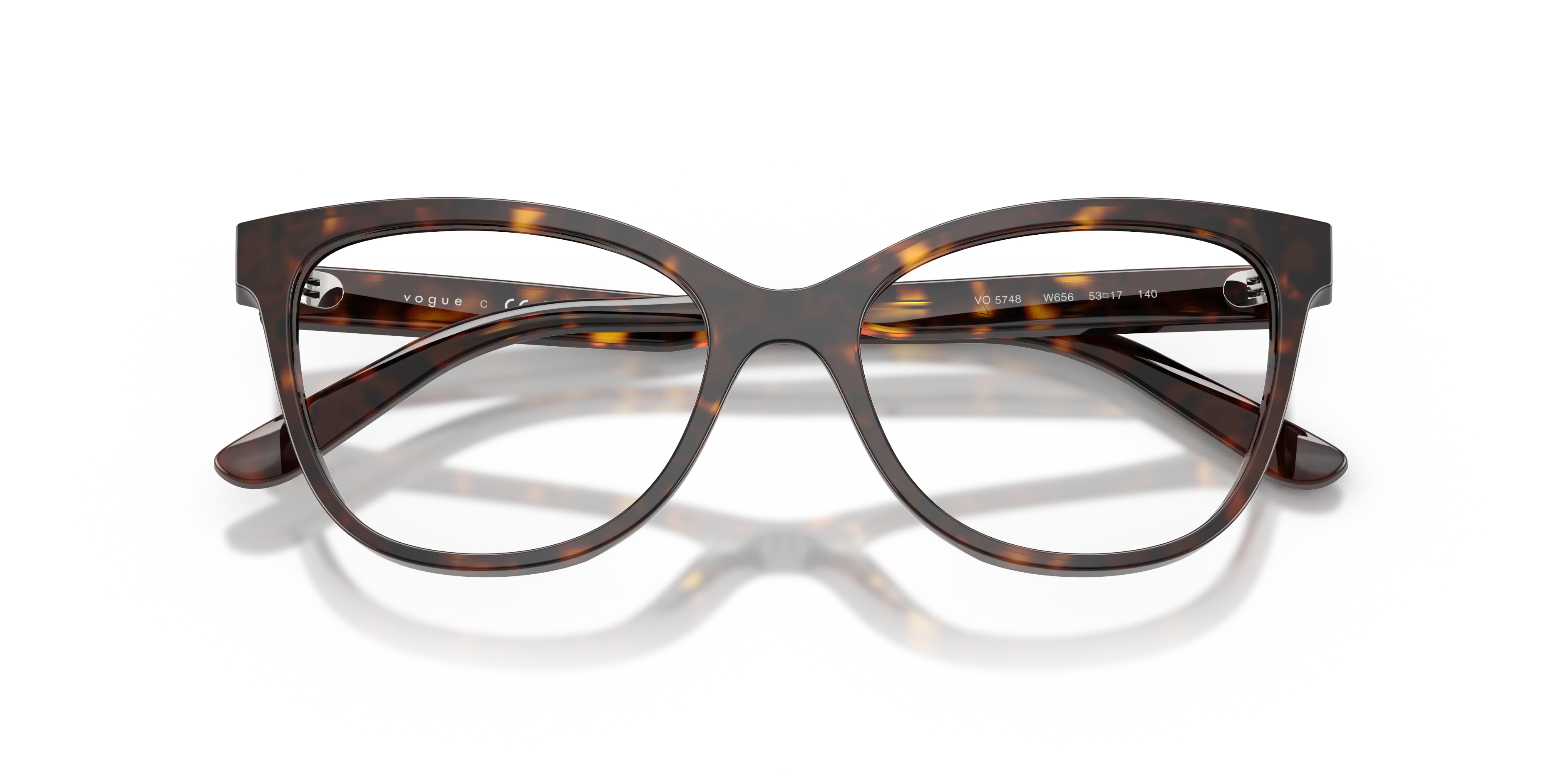 VOGUE EYEWEAR VO5748 W656 Montature da vista Acetato Marrone Trasparente Pantos Normale - immagine 2