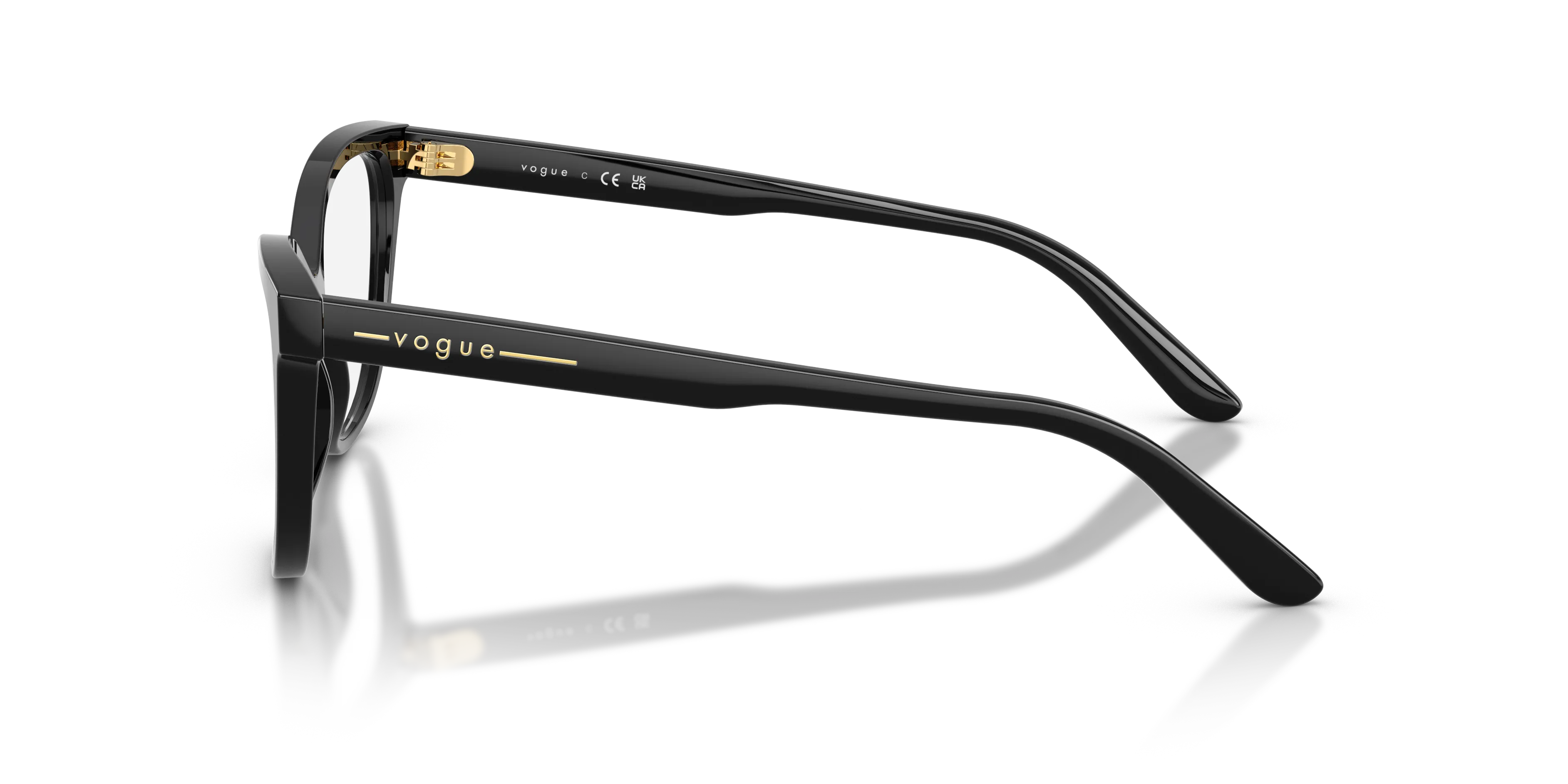 VOGUE EYEWEAR VO5748 W44 Montature da vista Acetato Nero Trasparente Pantos Normale - immagine 4