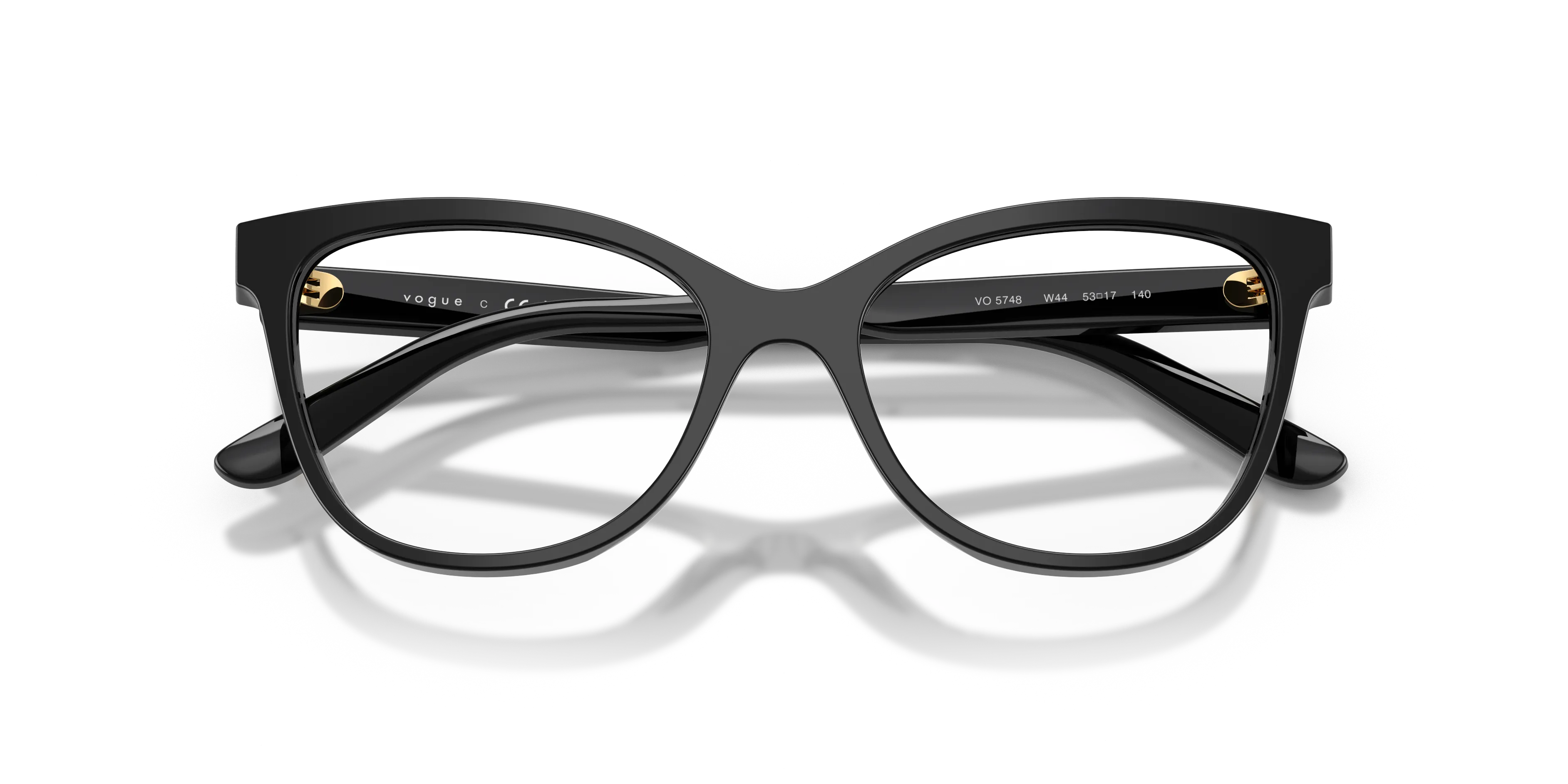 VOGUE EYEWEAR VO5748 W44 Montature da vista Acetato Nero Trasparente Pantos Normale - immagine 2