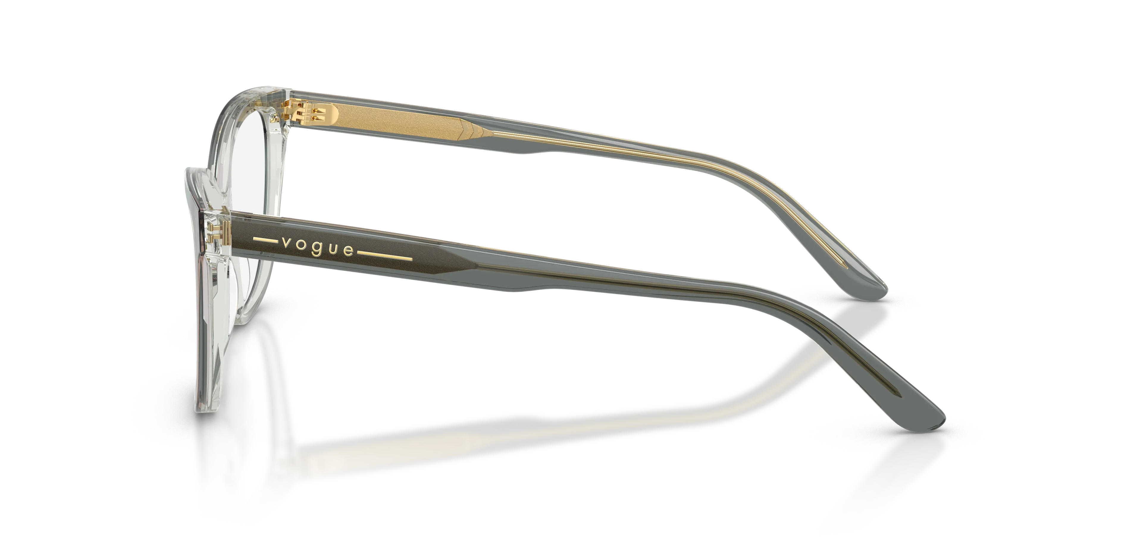 VOGUE EYEWEAR VO5748 3325 Montature da vista Acetato Verde Trasparente Pantos Normale - immagine 4