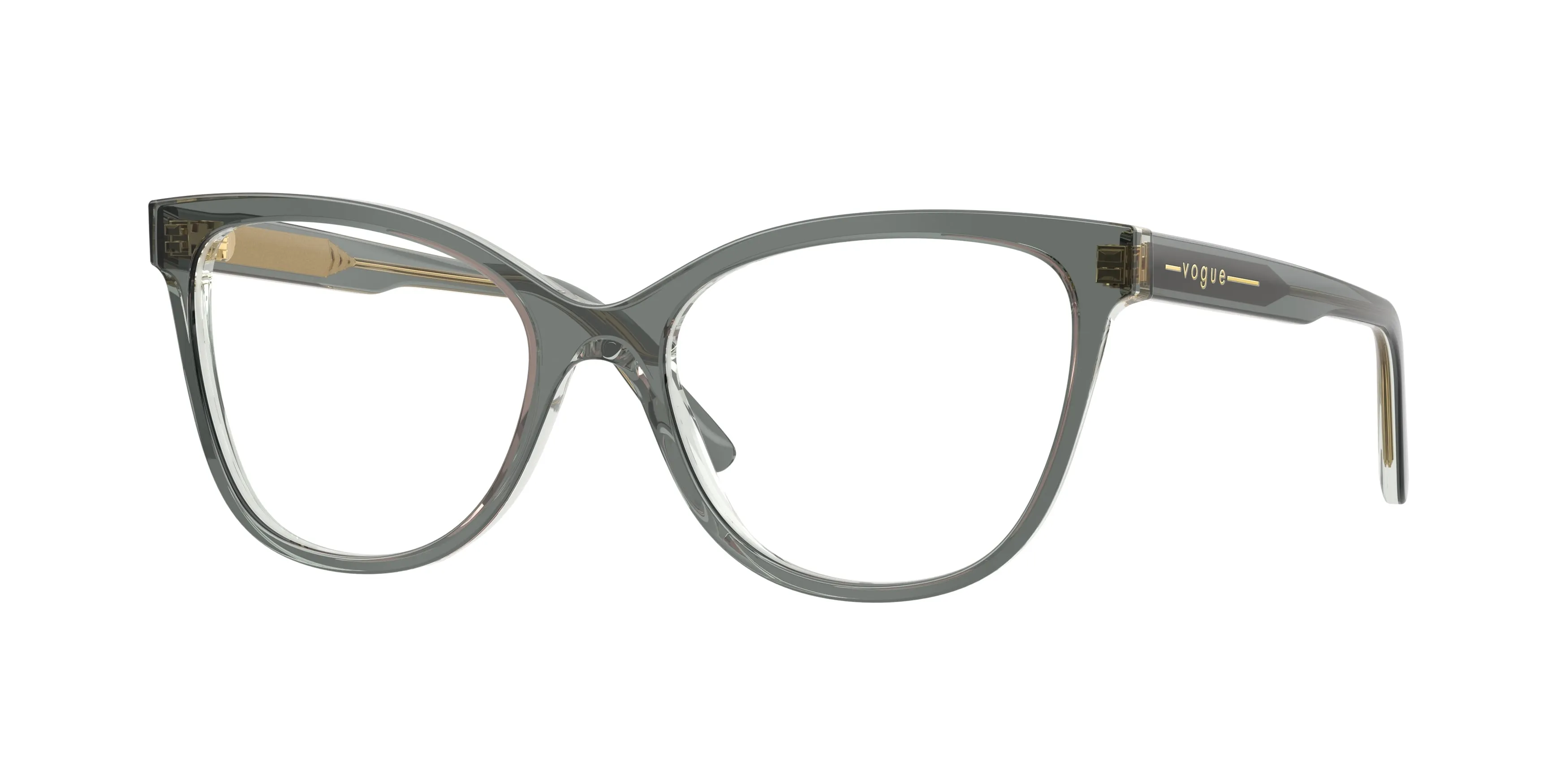 VOGUE EYEWEAR VO5748 3325 Montature da vista Acetato Verde Trasparente Pantos Normale - immagine 1