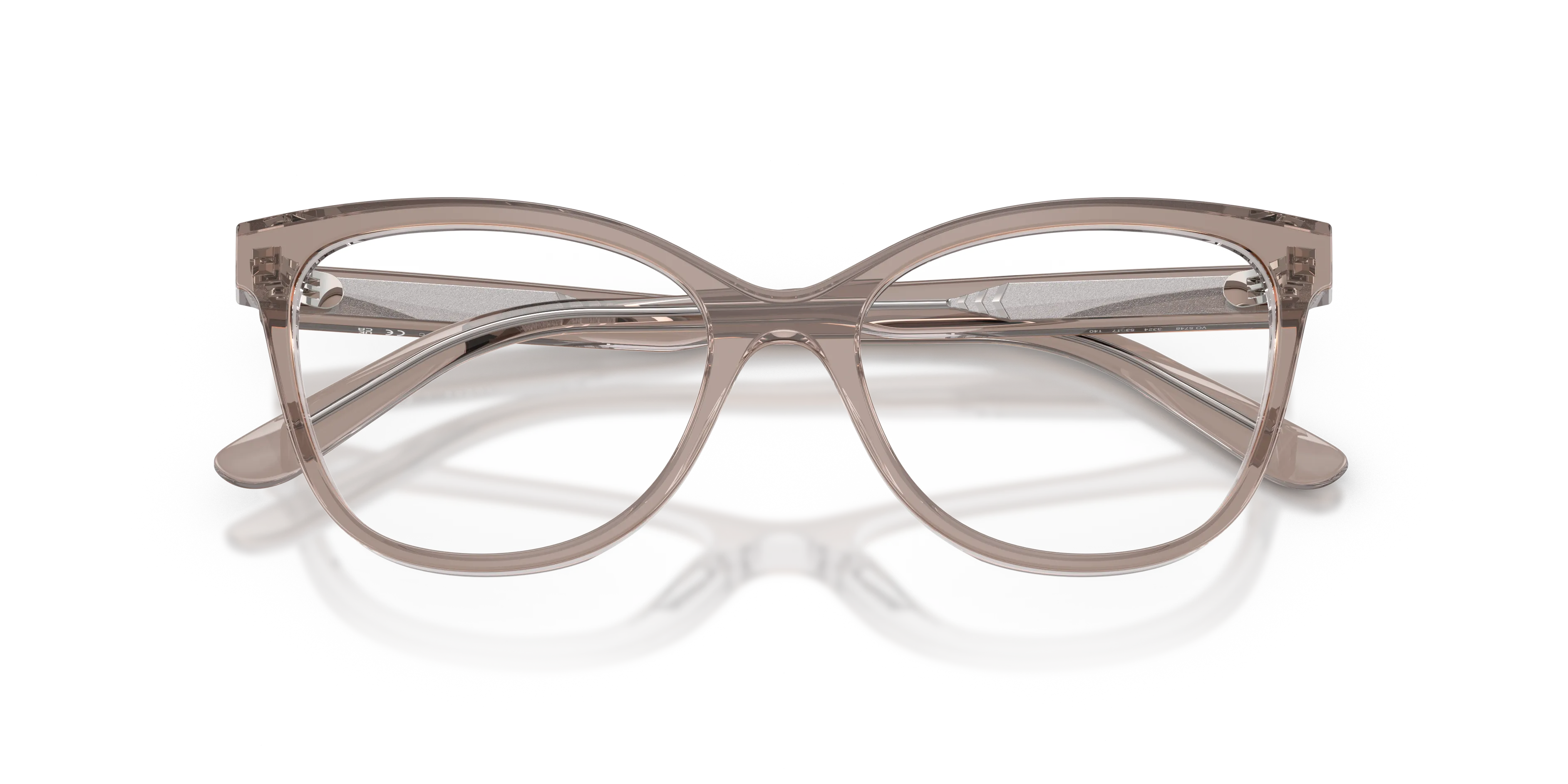 VOGUE EYEWEAR VO5748 3324 Montature da vista Acetato Marrone Trasparente Pantos Normale - immagine 2