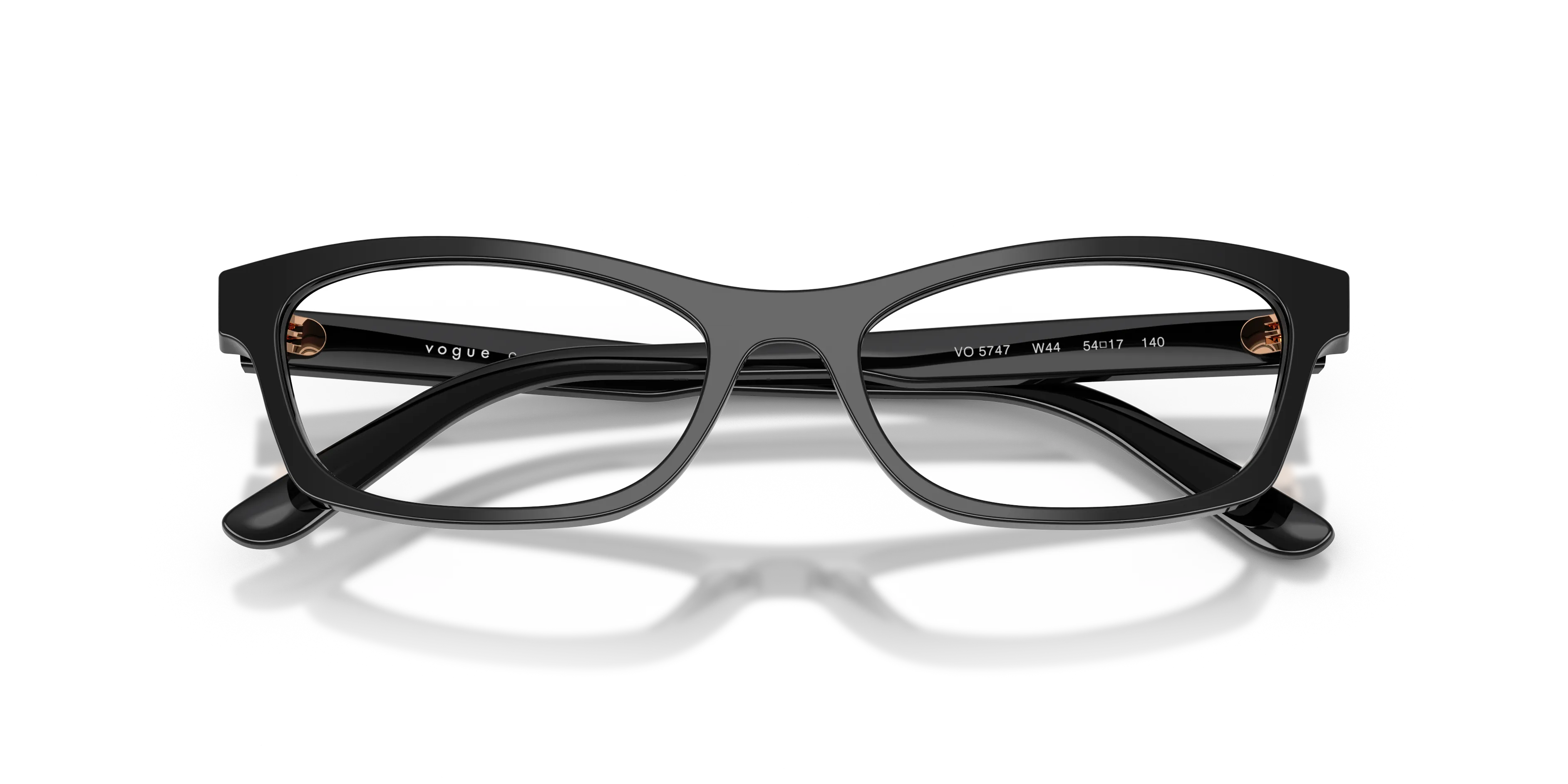 VOGUE EYEWEAR VO5747 W44 Montature da vista Acetato Nero Trasparente Pillow Normale - immagine 2