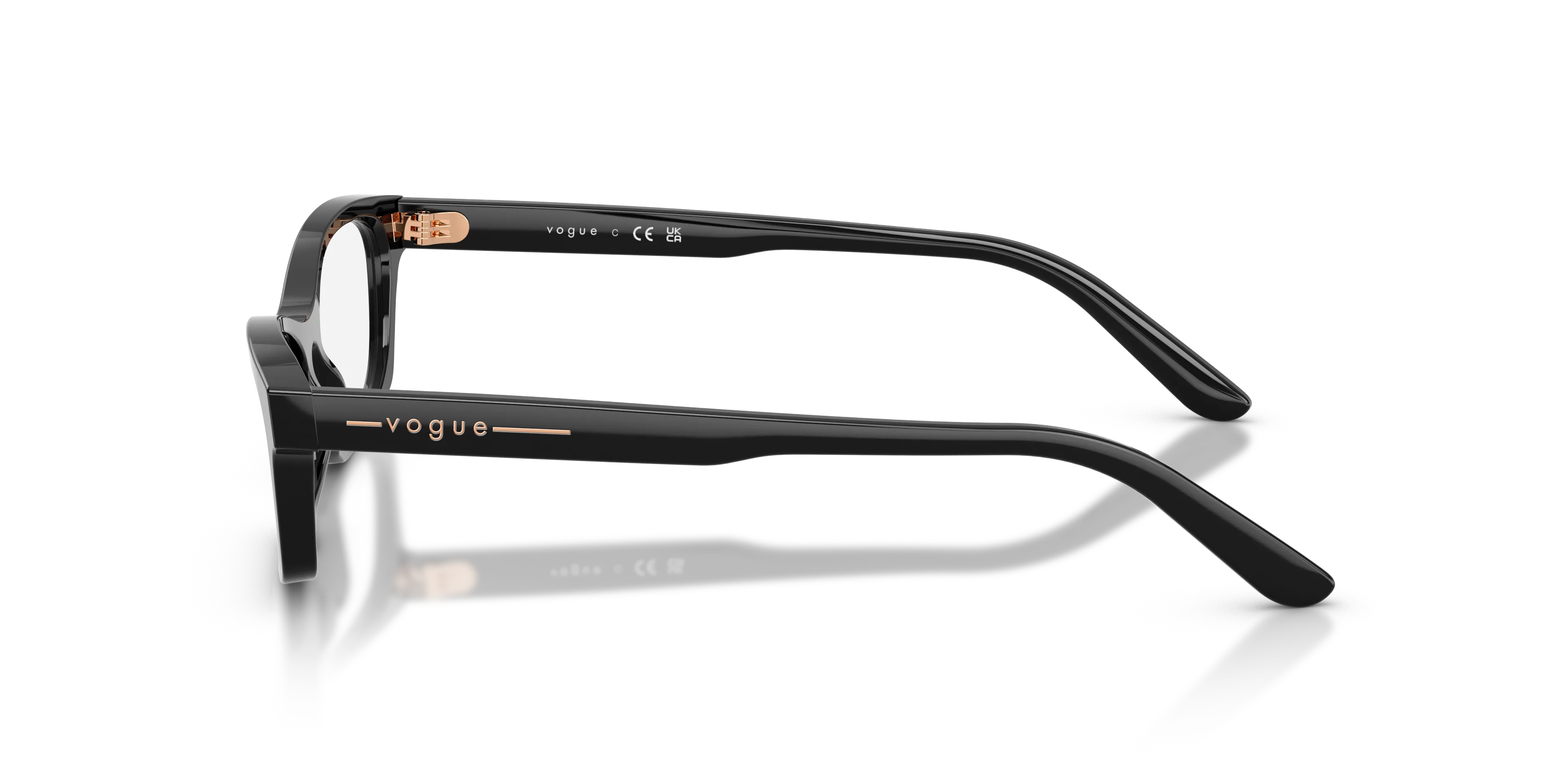VOGUE EYEWEAR VO5747 W44 Montature da vista Acetato Nero Trasparente Pillow Normale - immagine 4