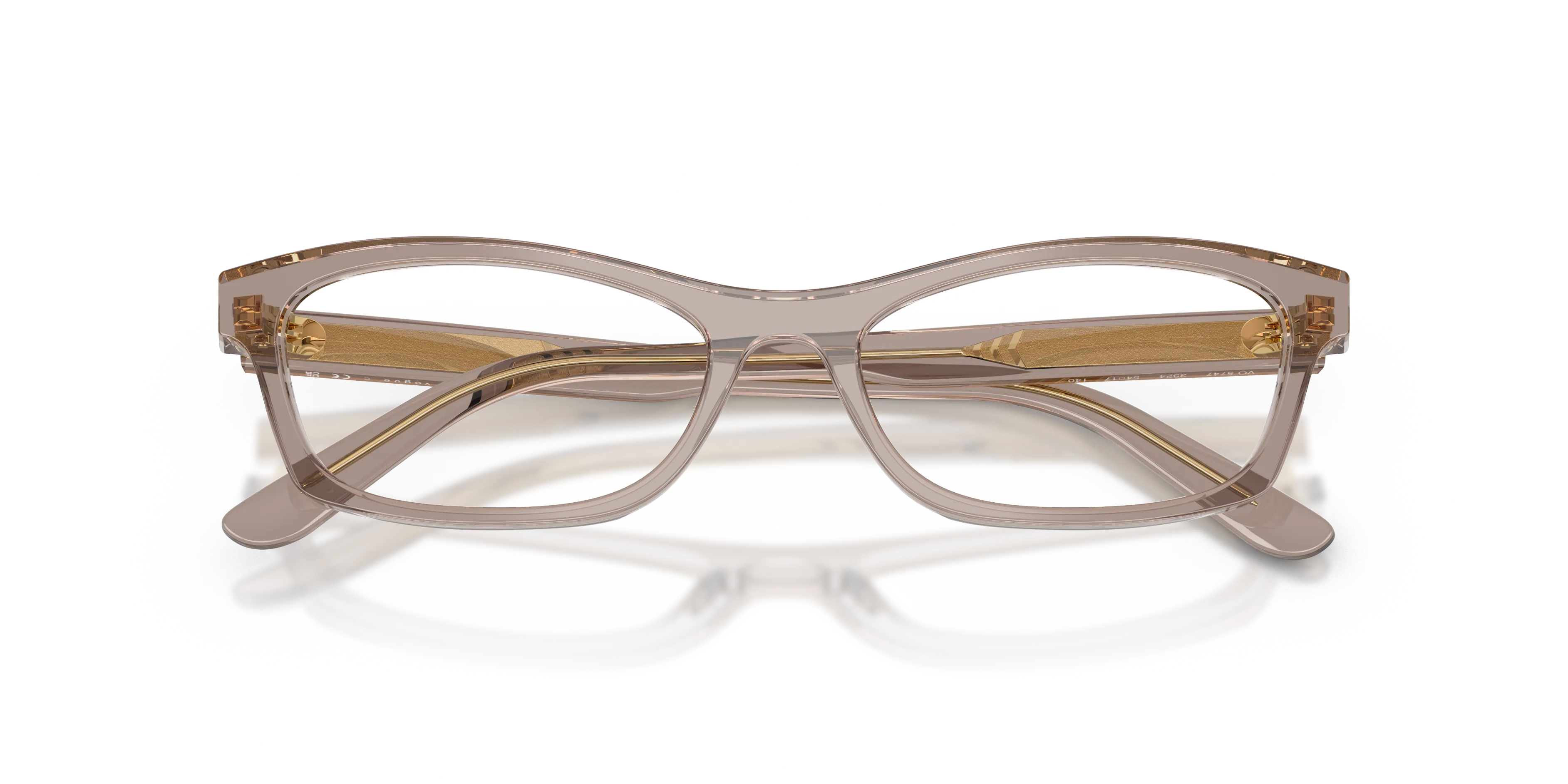 VOGUE EYEWEAR VO5747 3324 Montature da vista Acetato Marrone Trasparente Pillow Normale - immagine 2