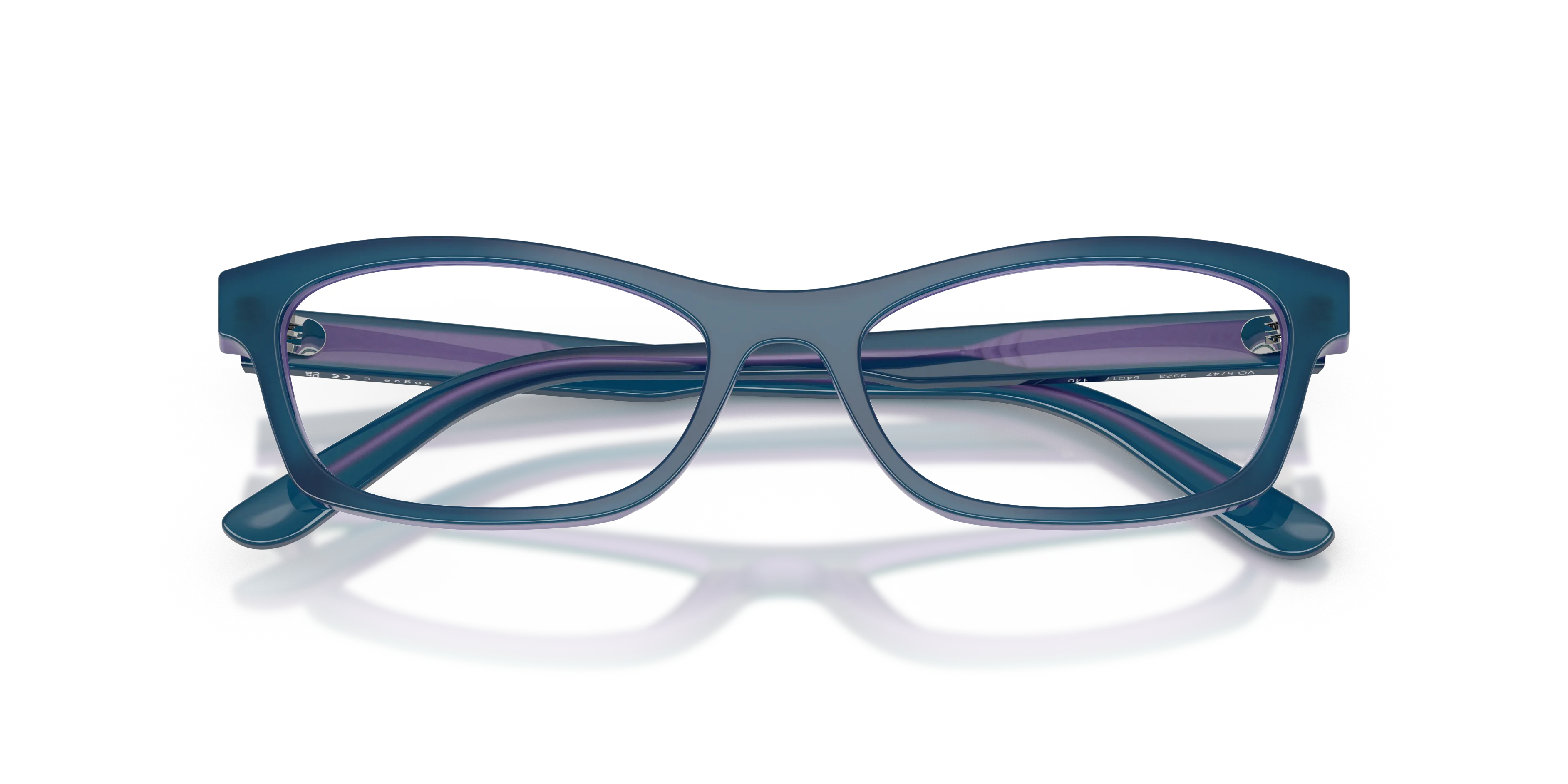 VOGUE EYEWEAR VO5747 3323 Montature da vista Acetato Blu Trasparente Pillow Normale - immagine 2