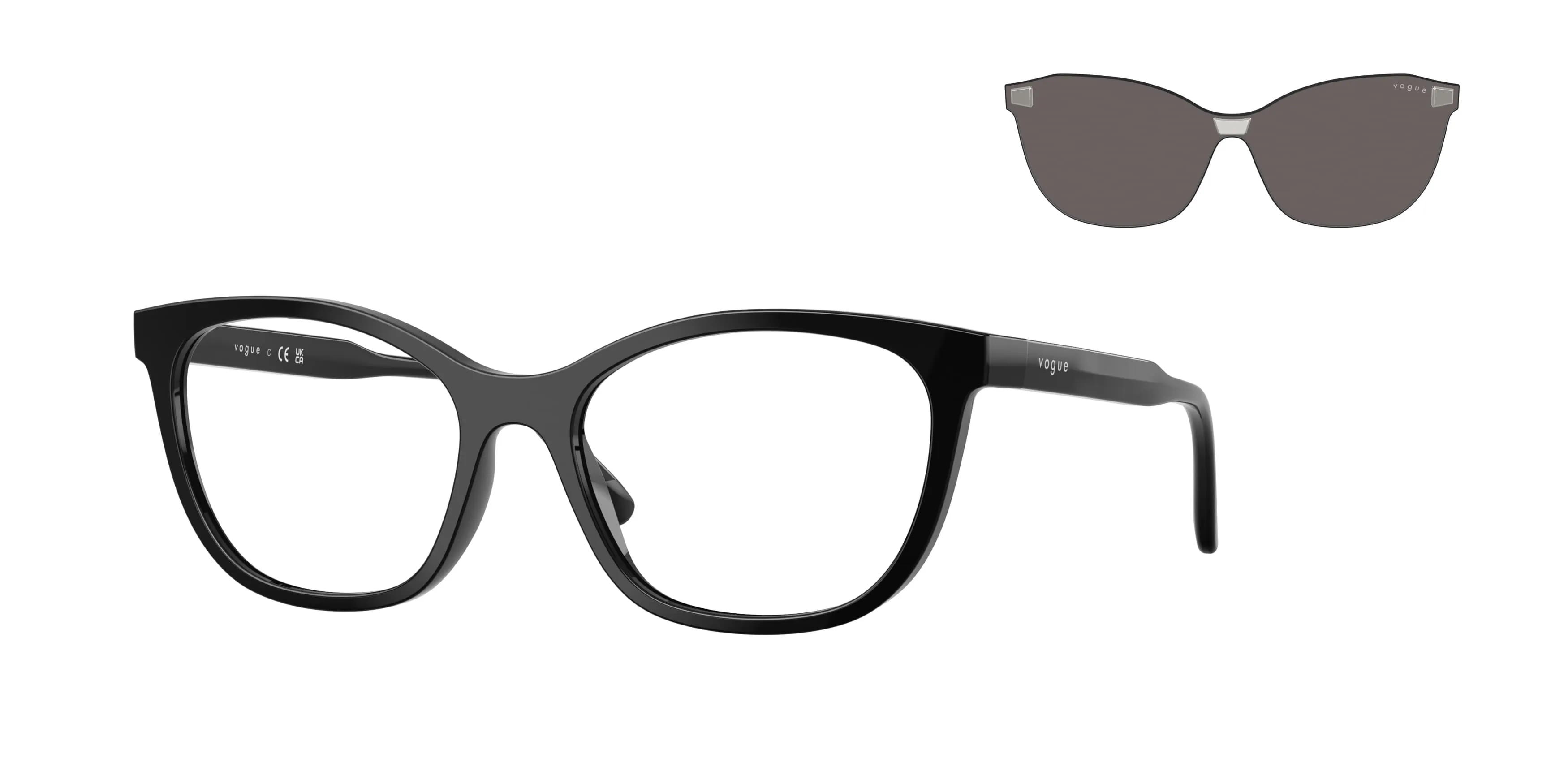 VOGUE EYEWEAR VO5746S W44/1W Occhiali da sole Nylon Nero Trasparente Farfalla Normale - immagine 1