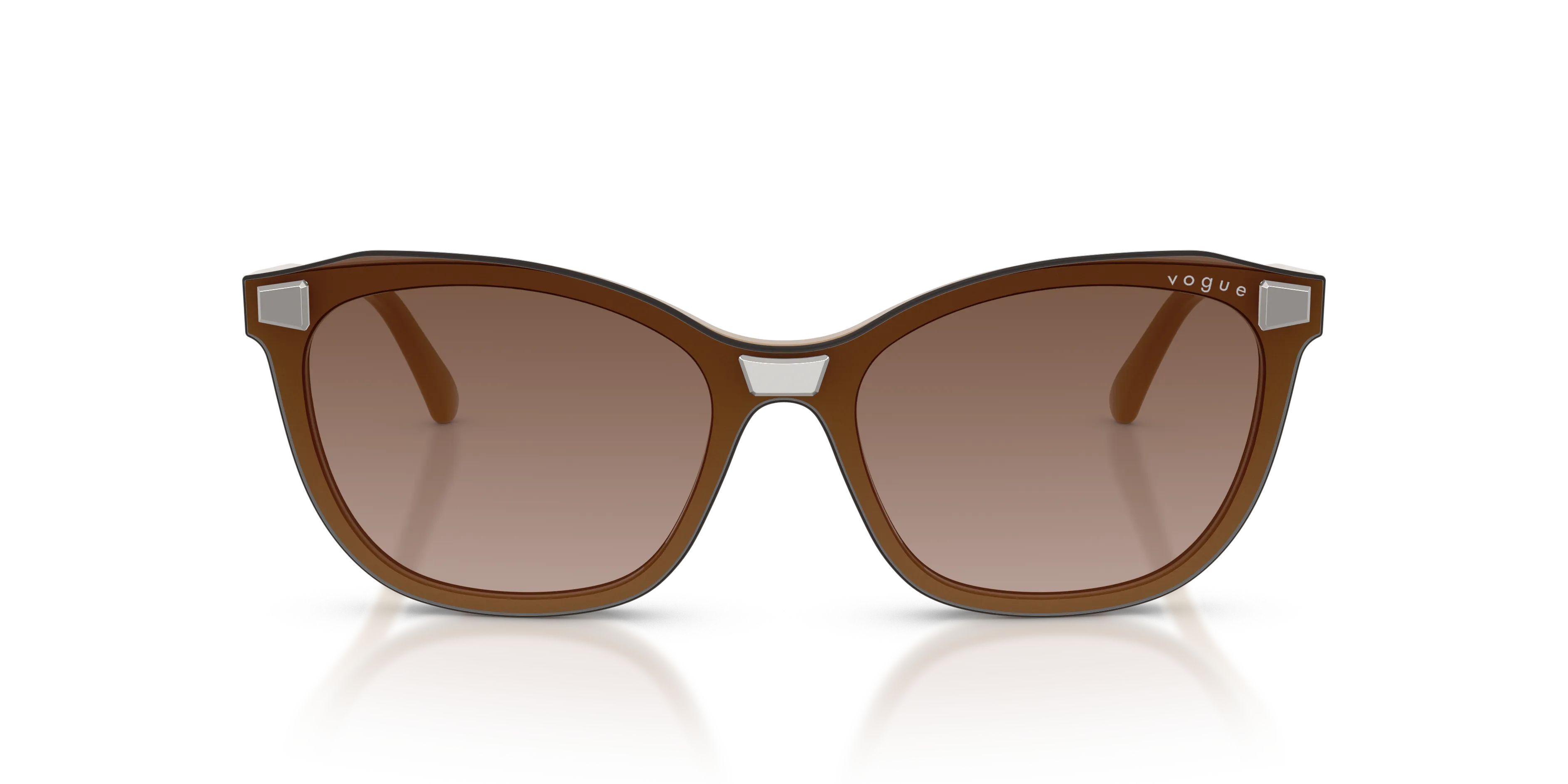 VOGUE EYEWEAR VO5746S 33261W Occhiali da sole Nylon Marrone Trasparente Farfalla Normale - immagine 3