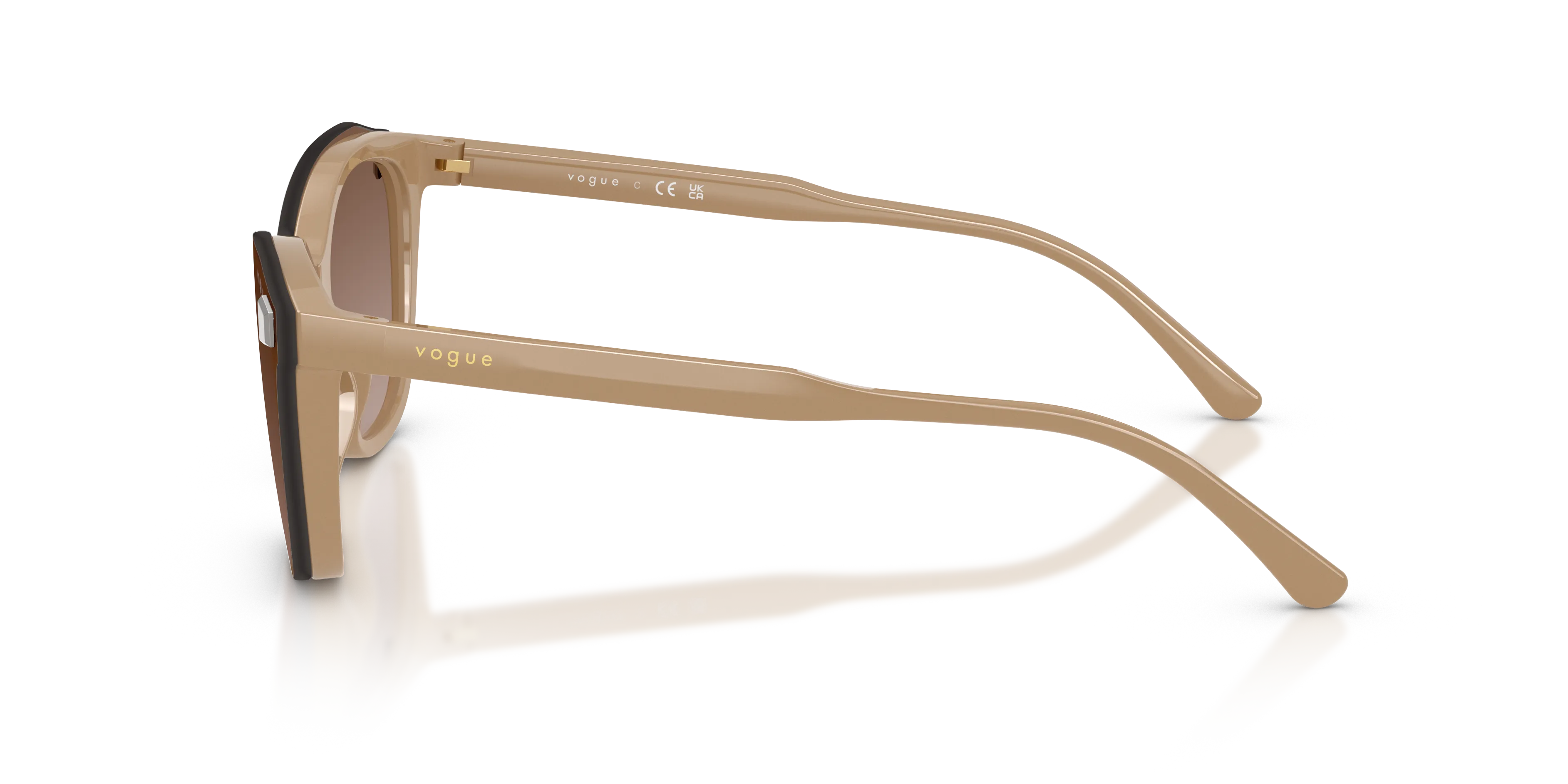 VOGUE EYEWEAR VO5746S 33261W Occhiali da sole Nylon Marrone Trasparente Farfalla Normale - immagine 4
