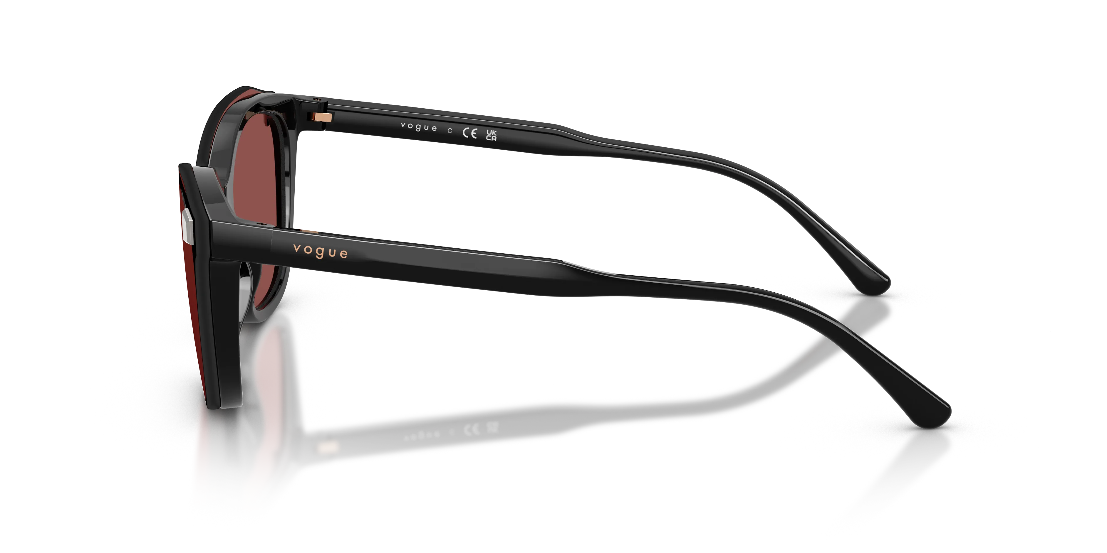 VOGUE EYEWEAR VO5746S 20711W Occhiali da sole Nylon Nero Trasparente Farfalla Normale - immagine 4