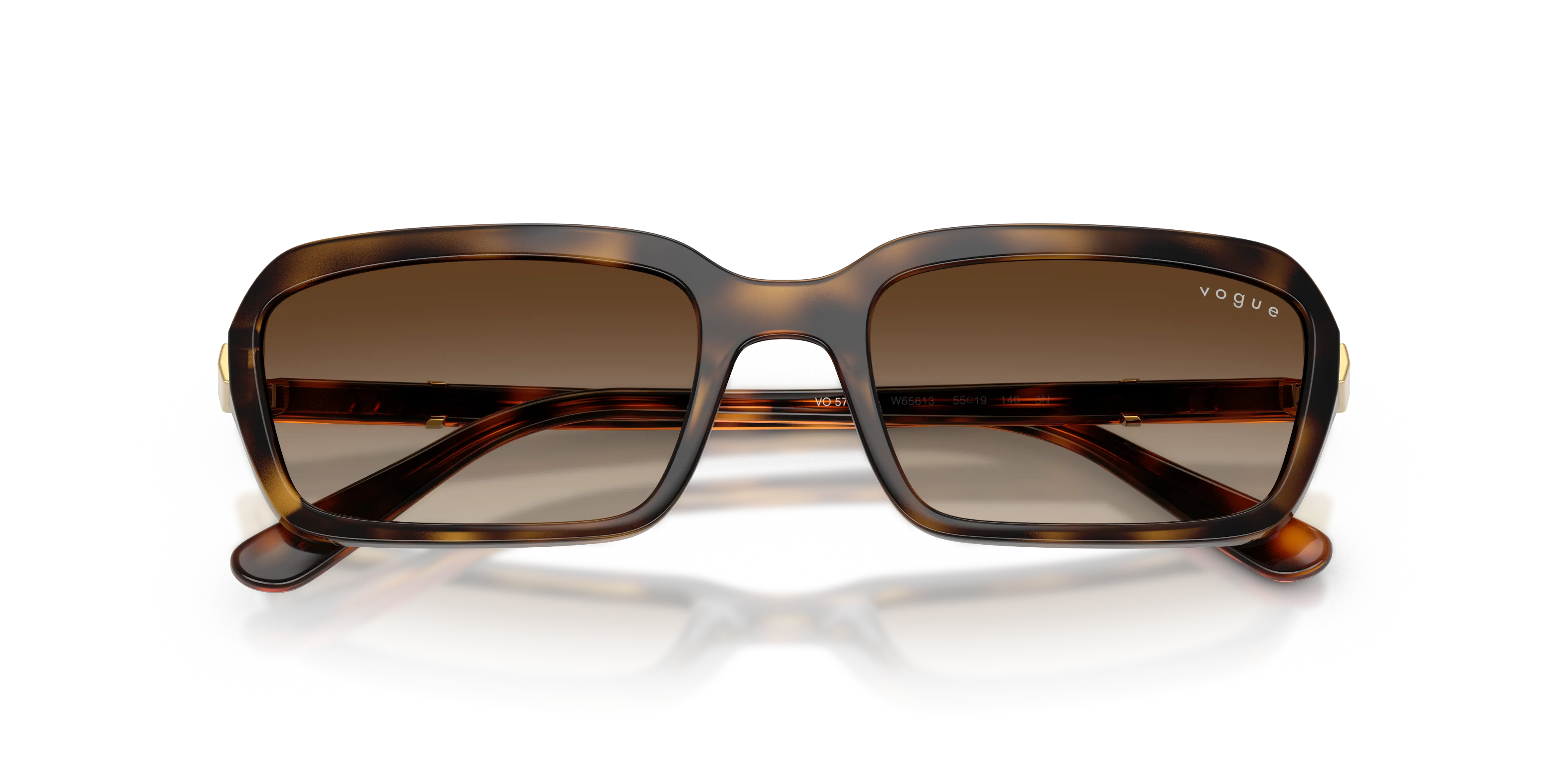 VOGUE EYEWEAR VO5744S W65613 Occhiali da sole Nylon Marrone Marrone Squadrata Normale Sfumato - immagine 2