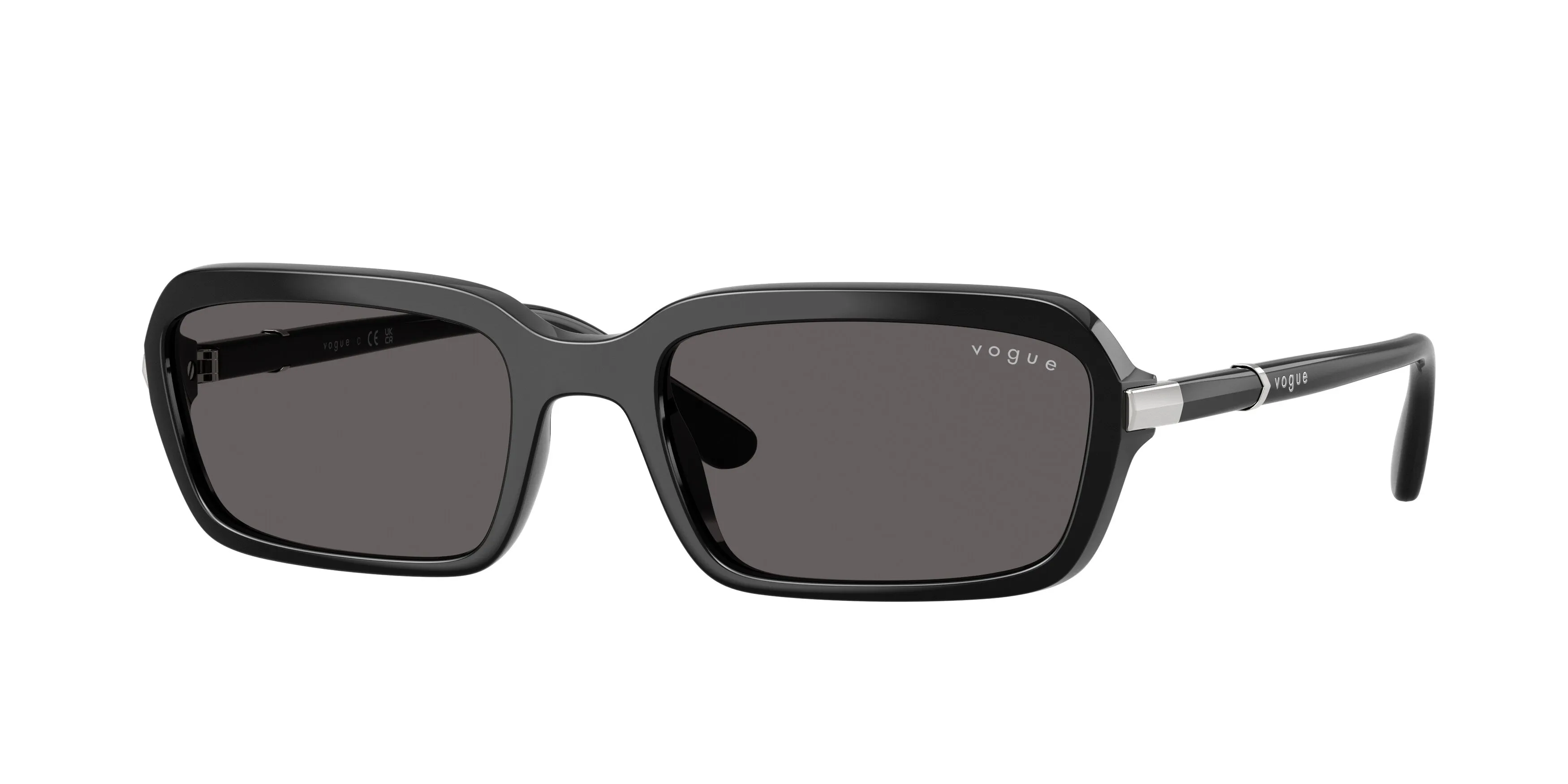 VOGUE EYEWEAR VO5744S W44/87 Occhiali da sole Nylon Nero Grigio Squadrata Normale - immagine 1