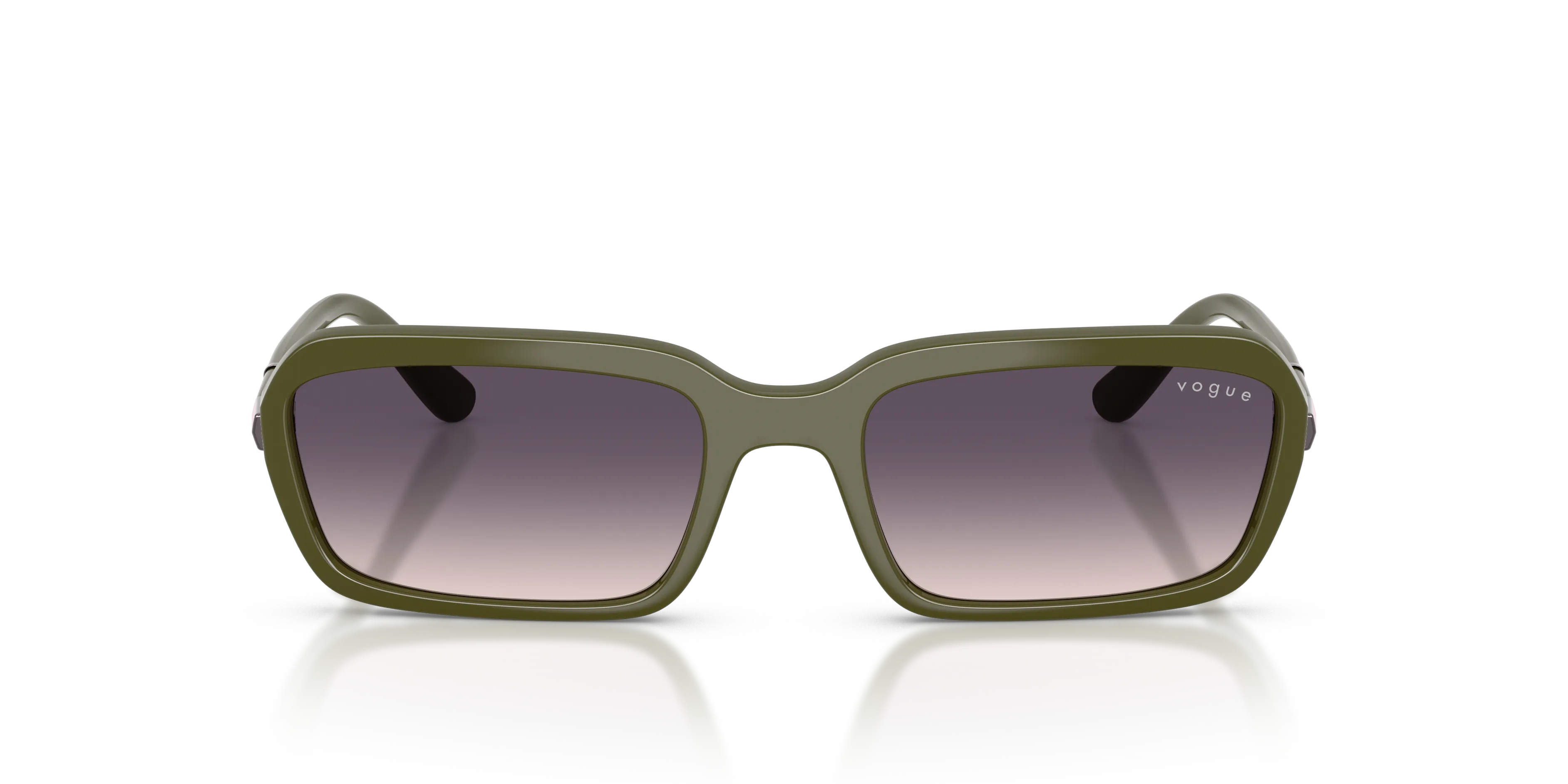 VOGUE EYEWEAR VO5744S 318536 Occhiali da sole Nylon Verde Rosa Squadrata Normale Sfumato - immagine 3