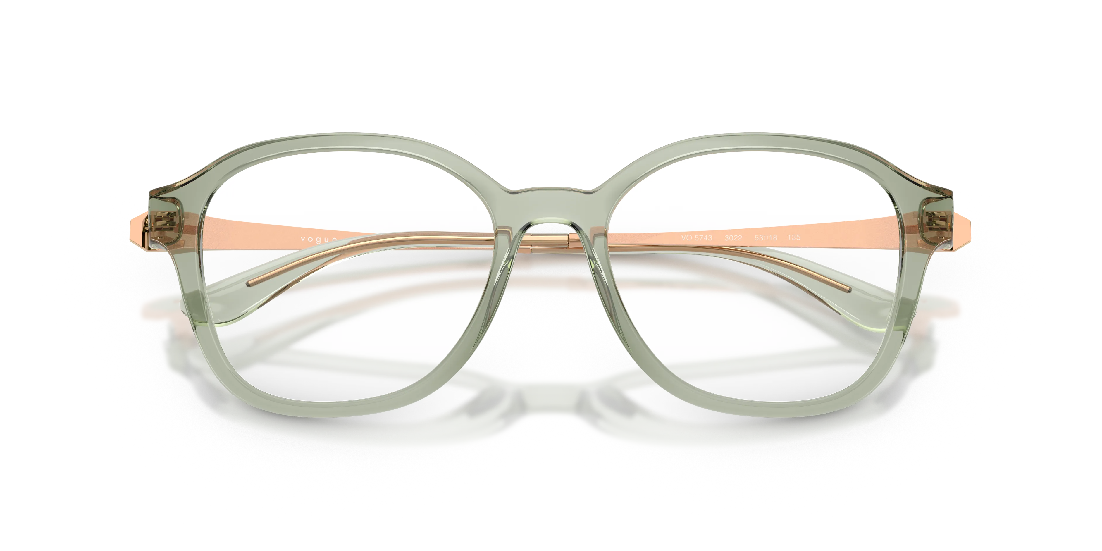 VOGUE EYEWEAR VO5743 3022 Montature da vista Nylon Verde Trasparente Pantos Normale - immagine 2