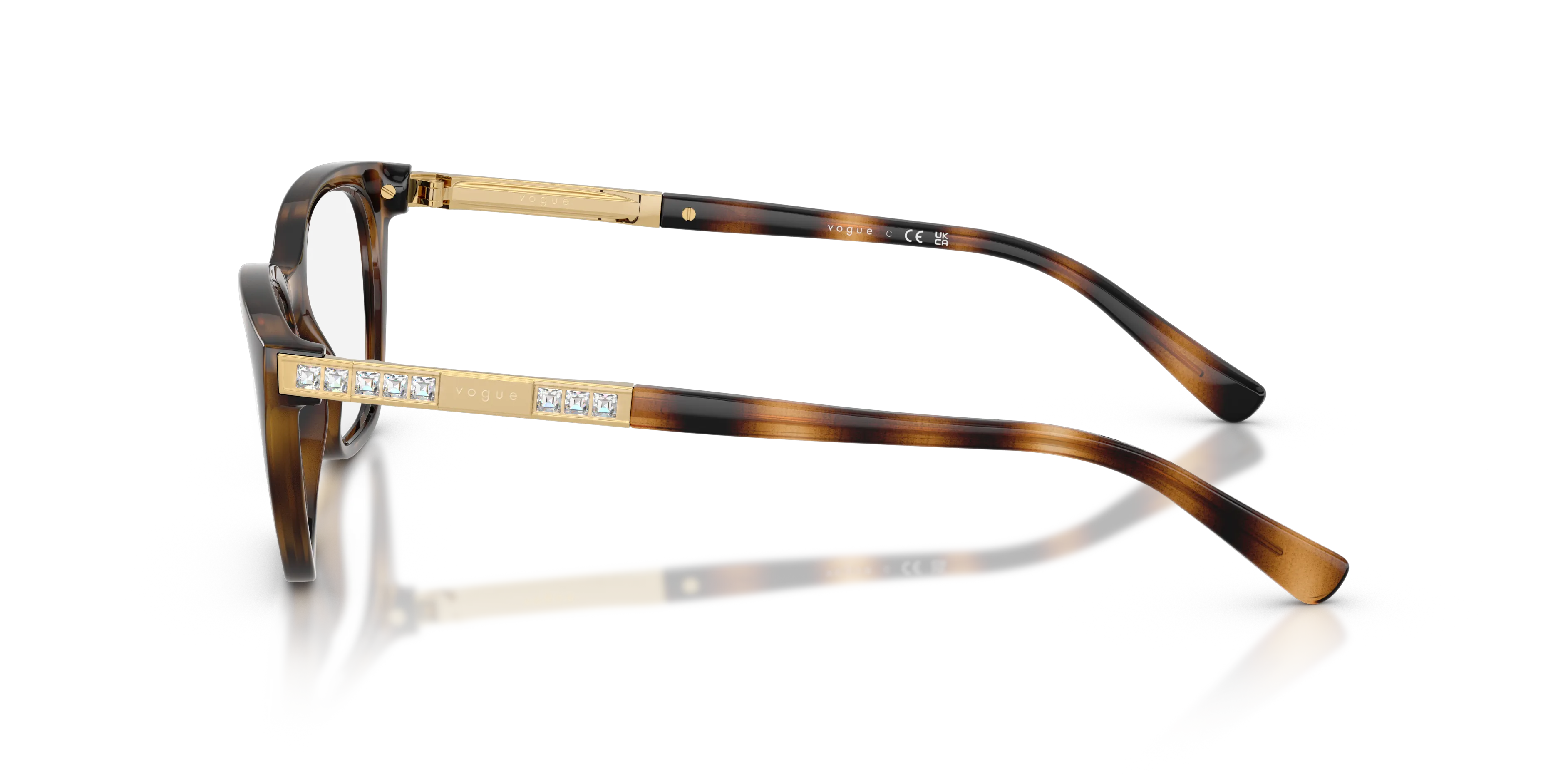VOGUE EYEWEAR VO5742B W656 Montature da vista Nylon Marrone Trasparente Farfalla Normale - immagine 4