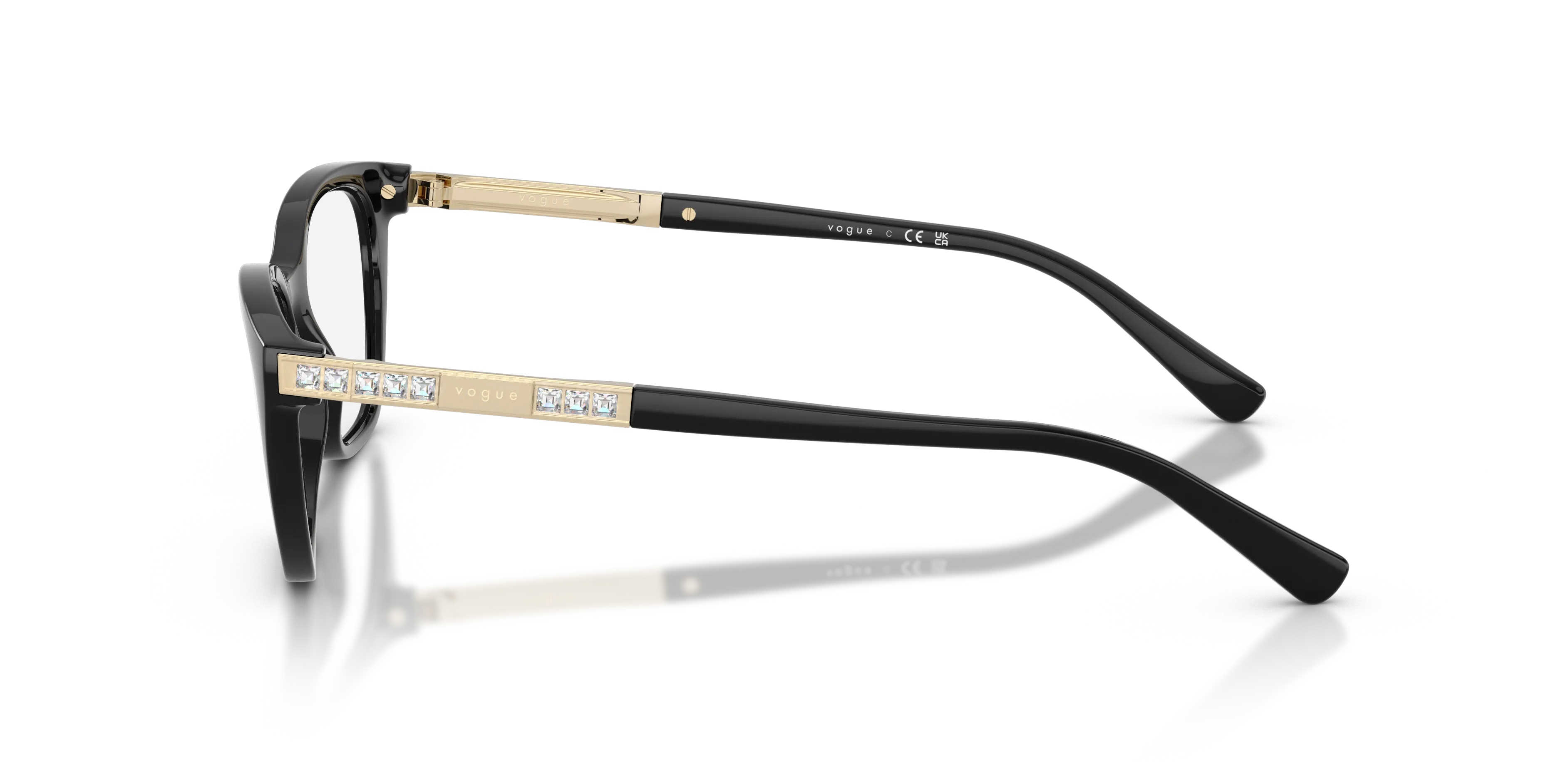VOGUE EYEWEAR VO5742B W44 Montature da vista Nylon Nero Trasparente Farfalla Normale - immagine 4