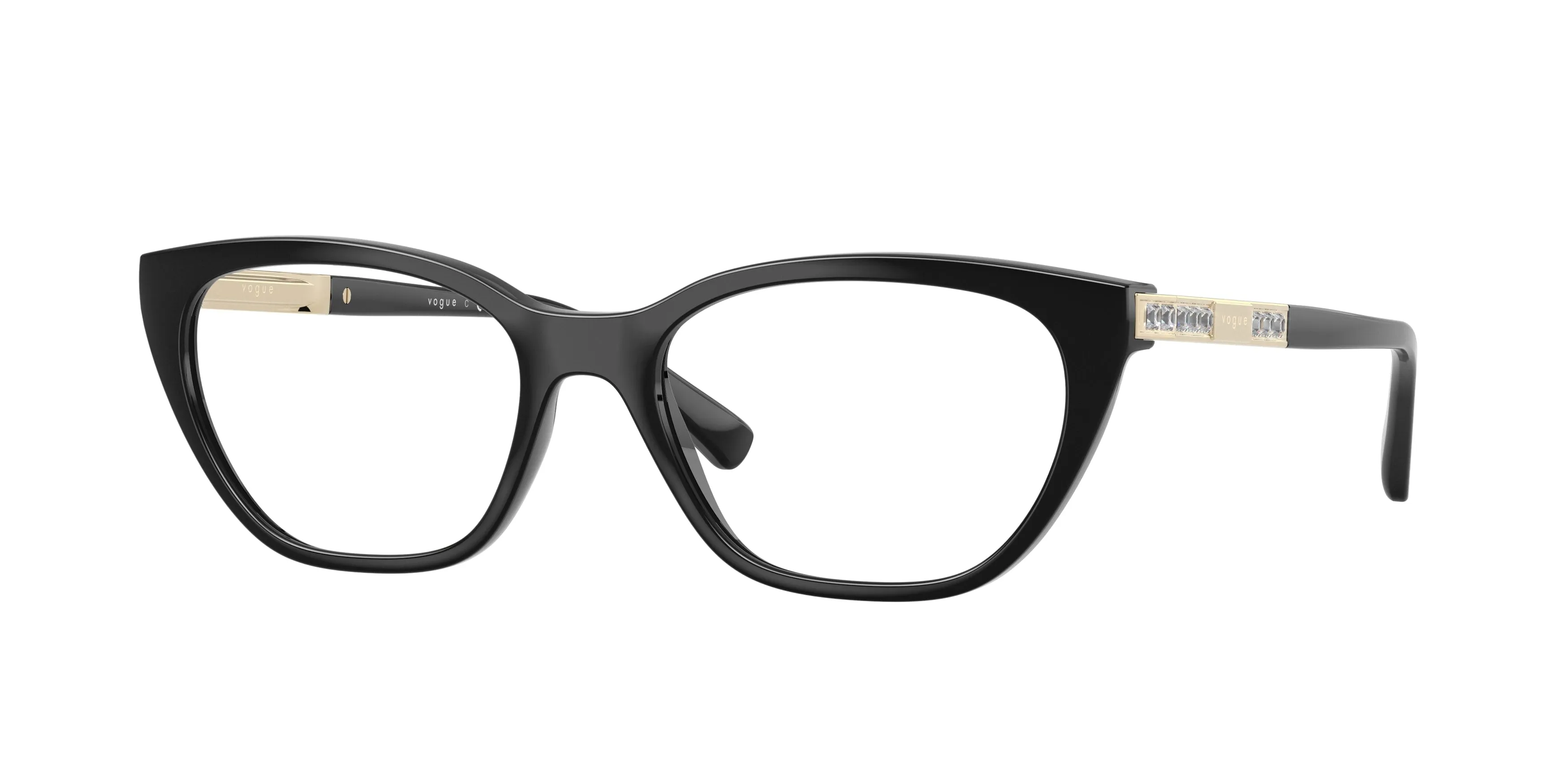 VOGUE EYEWEAR VO5742B W44 Montature da vista Nylon Nero Trasparente Farfalla Normale - immagine 1