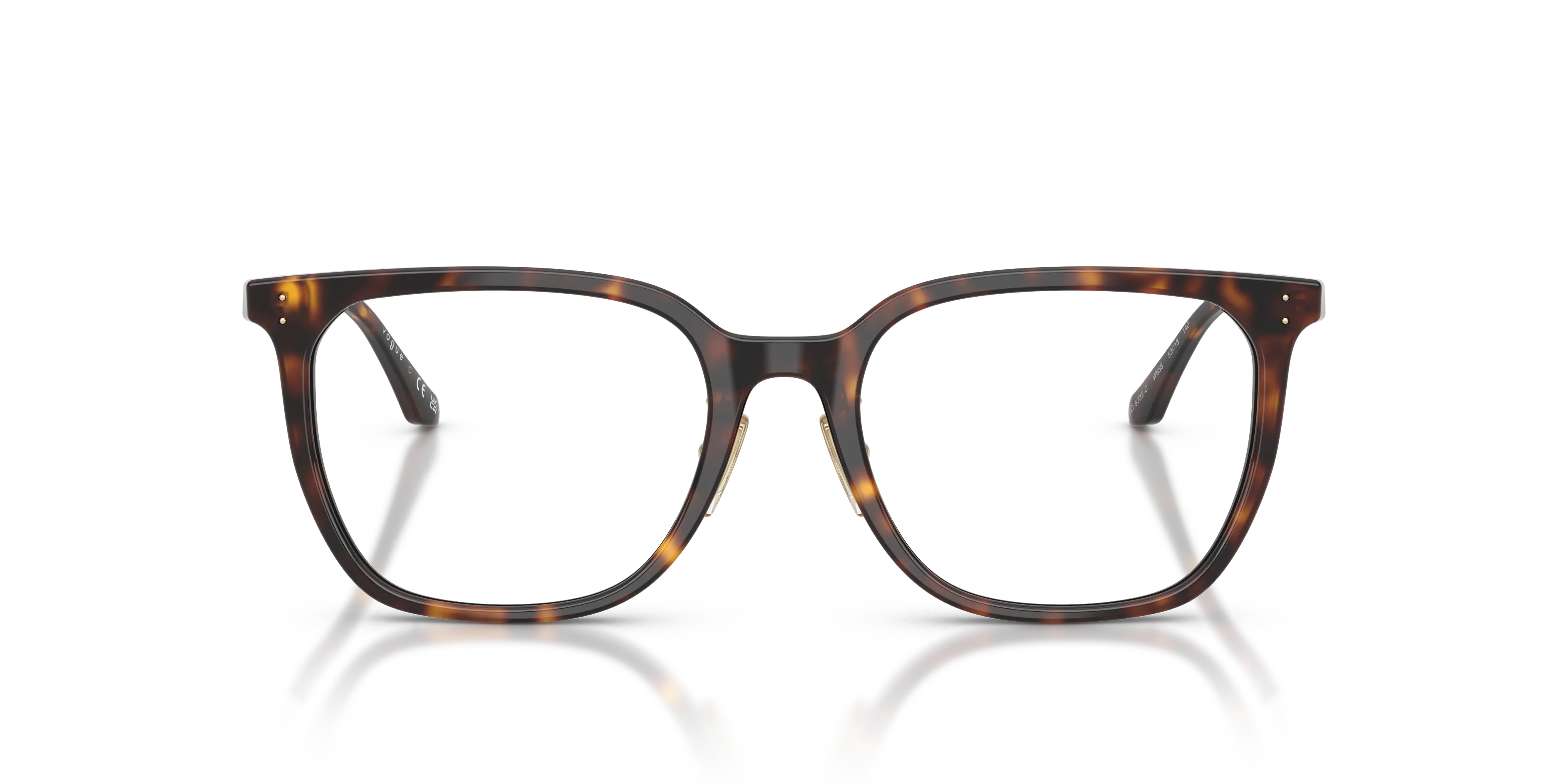 VOGUE EYEWEAR VO5732D W656 Montature da vista Acetato Marrone Trasparente Geometrica Normale - immagine 3