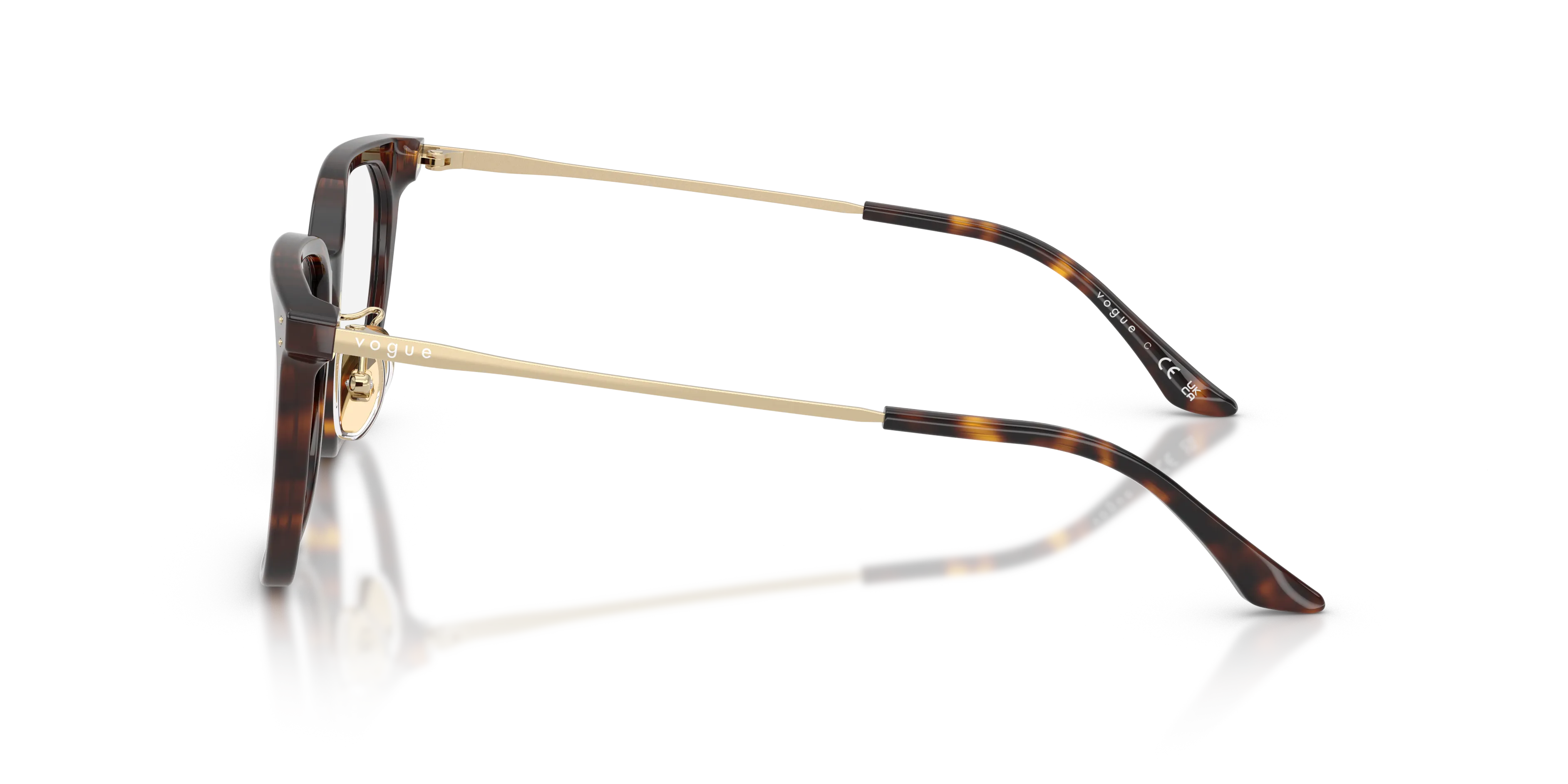 VOGUE EYEWEAR VO5732D W656 Montature da vista Acetato Marrone Trasparente Geometrica Normale - immagine 4