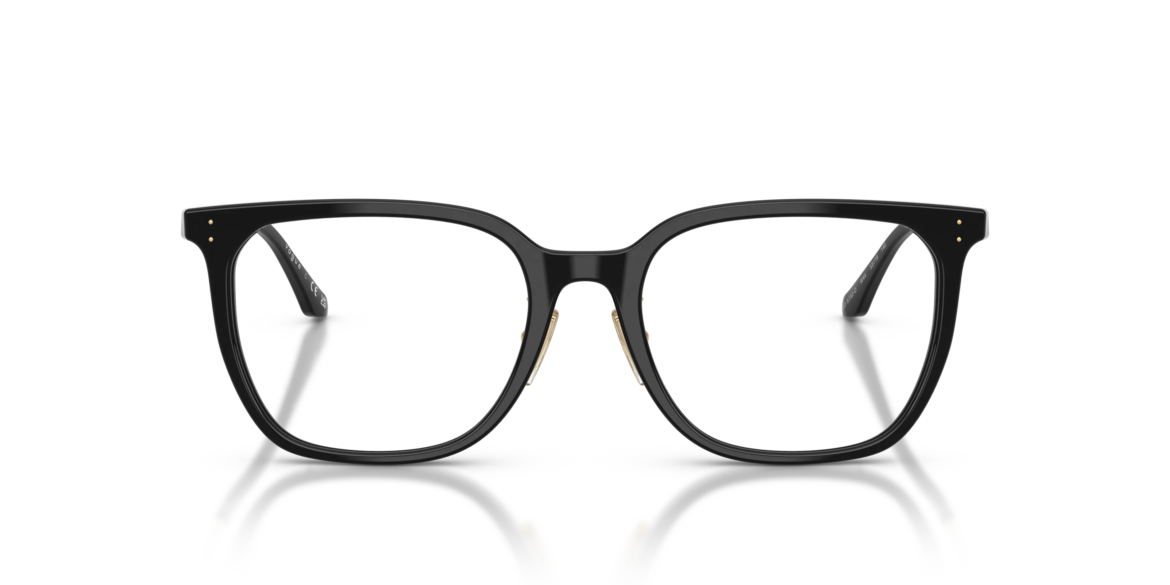 VOGUE EYEWEAR VO5732D W44 Montature da vista Acetato Nero Trasparente Geometrica Normale - immagine 3